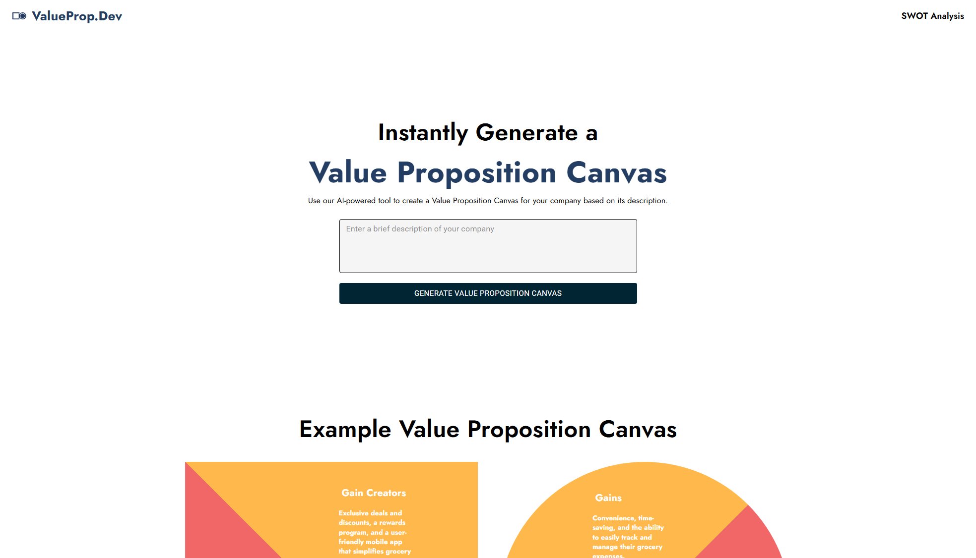 AI Value Proposition Canvas Generator AI Value Proposition Canvas Generator Interface & Screenshots AI Value Proposition Canvas Generator AI Value Proposition Canvas Generator Interface & Screenshots