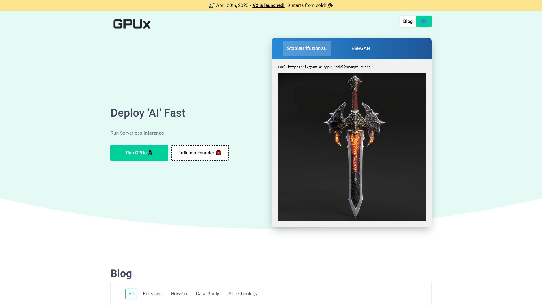 GPUX GPUX Interface & Screenshots