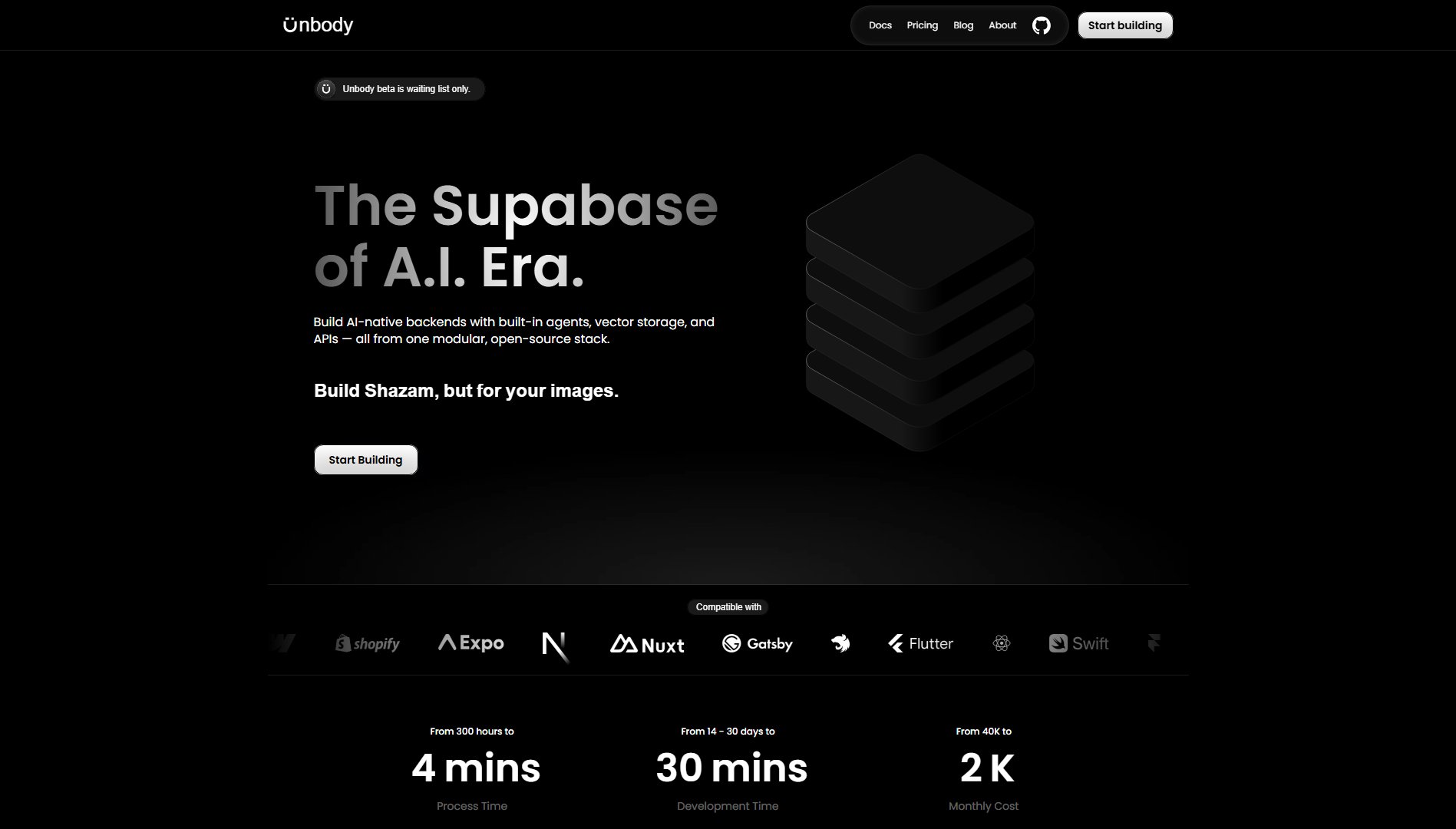 Unbody Unbody Interface & Screenshots