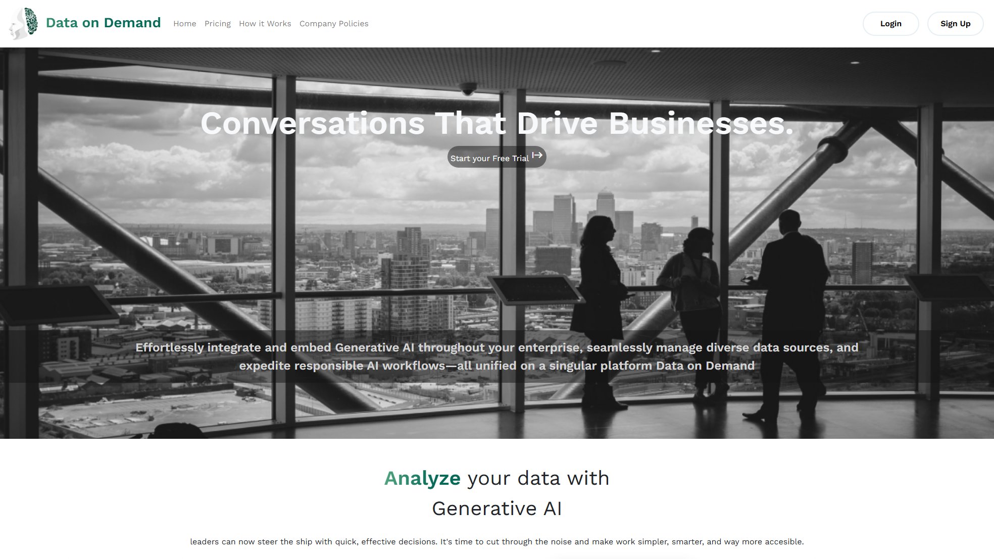 Data on Demand Data on Demand Interface & Screenshots Data on Demand Data on Demand Interface & Screenshots