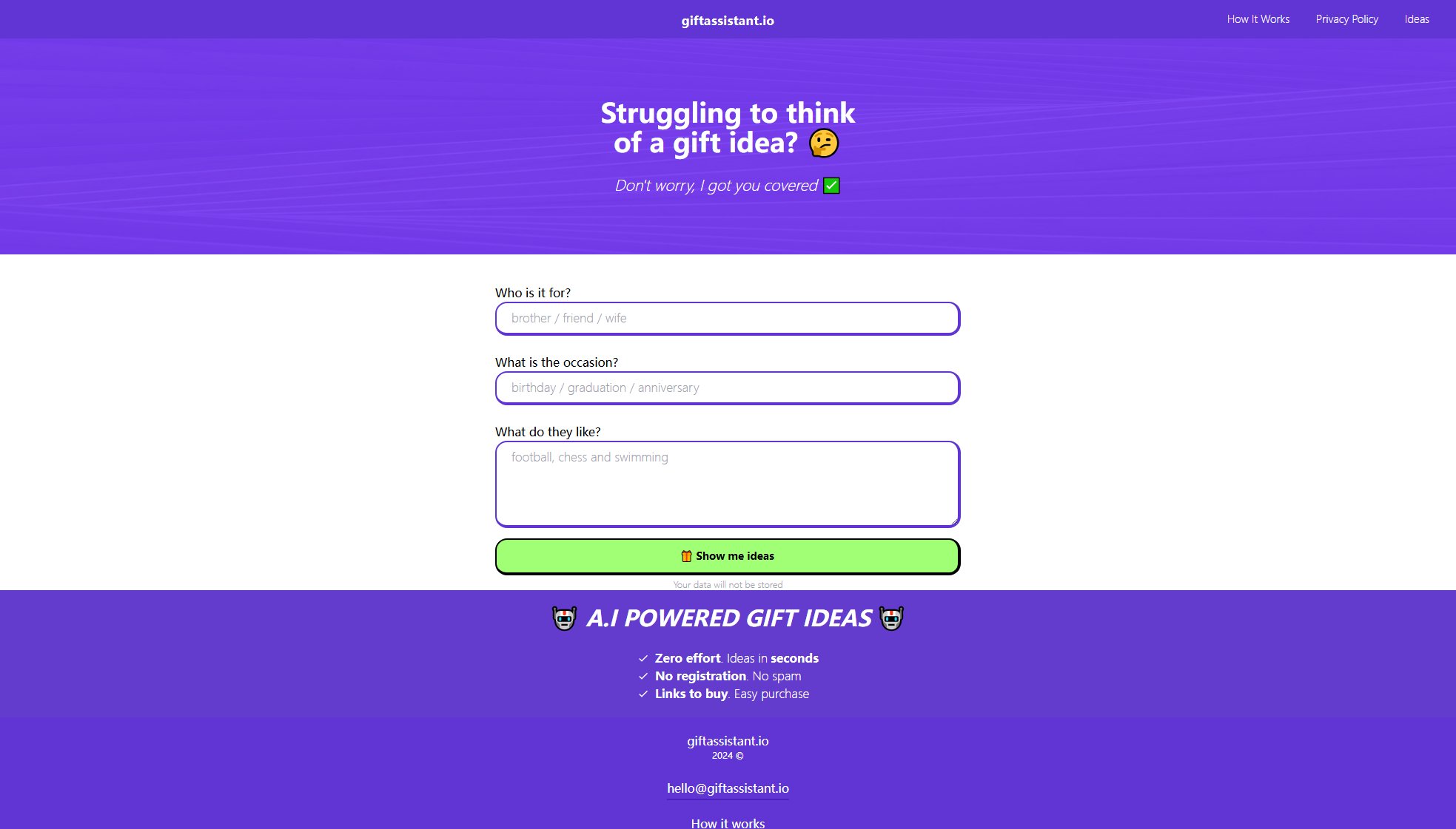 GiftAssistant.io GiftAssistant.io Interface & Screenshots GiftAssistant.io GiftAssistant.io Interface & Screenshots