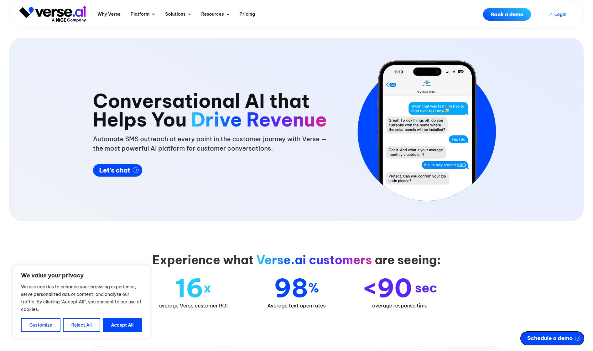 Verse.ai Verse.ai Interface & Screenshots