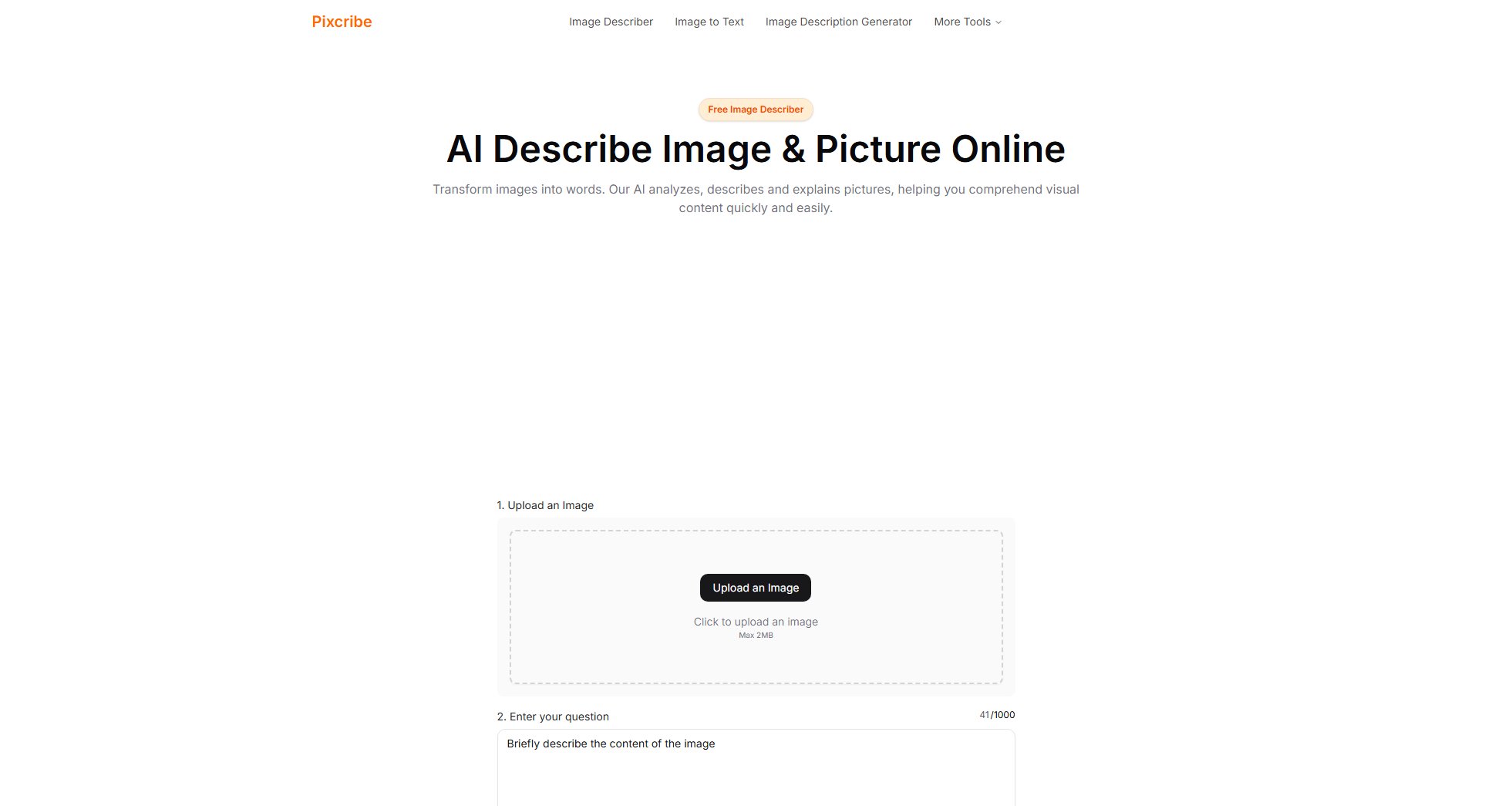 Pixcribe Pixcribe Interface & Screenshots