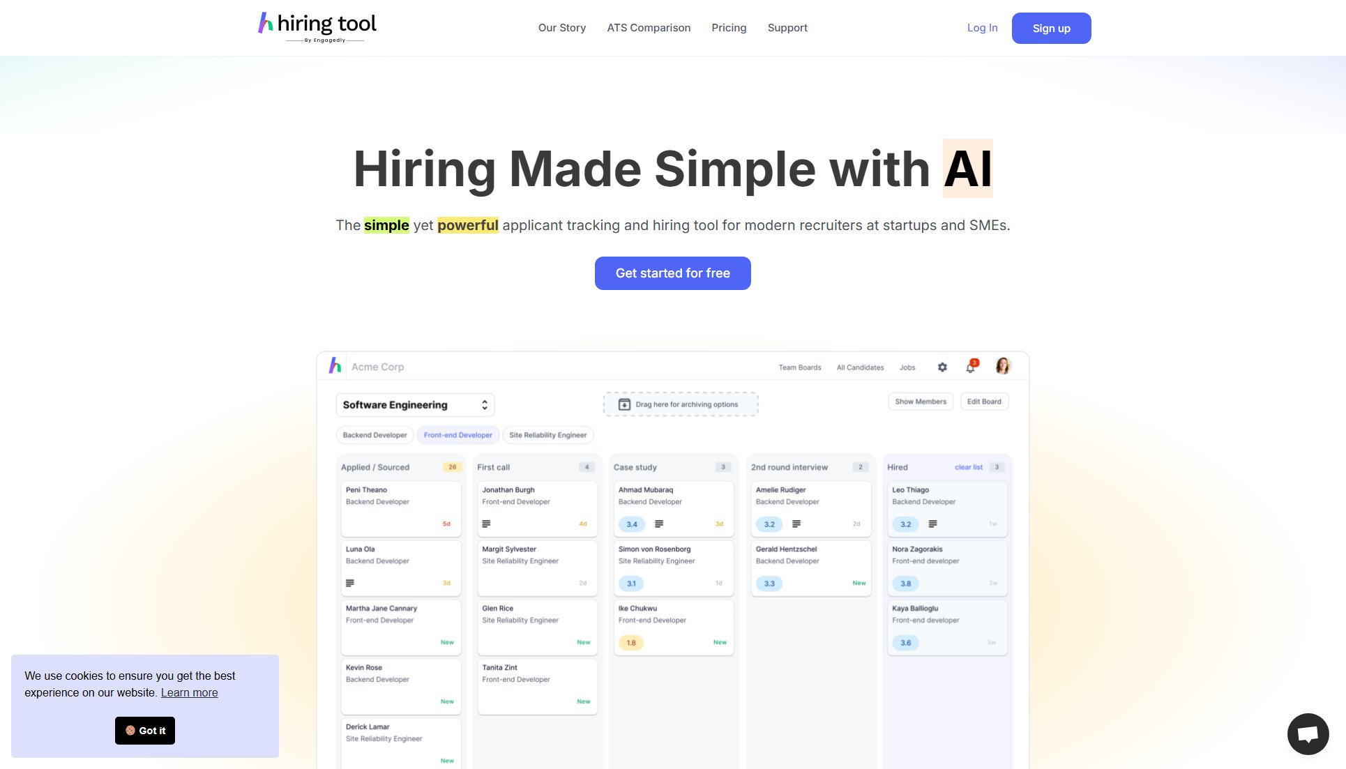 hiring tool hiring tool Interface & Screenshots hiring tool hiring tool Interface & Screenshots