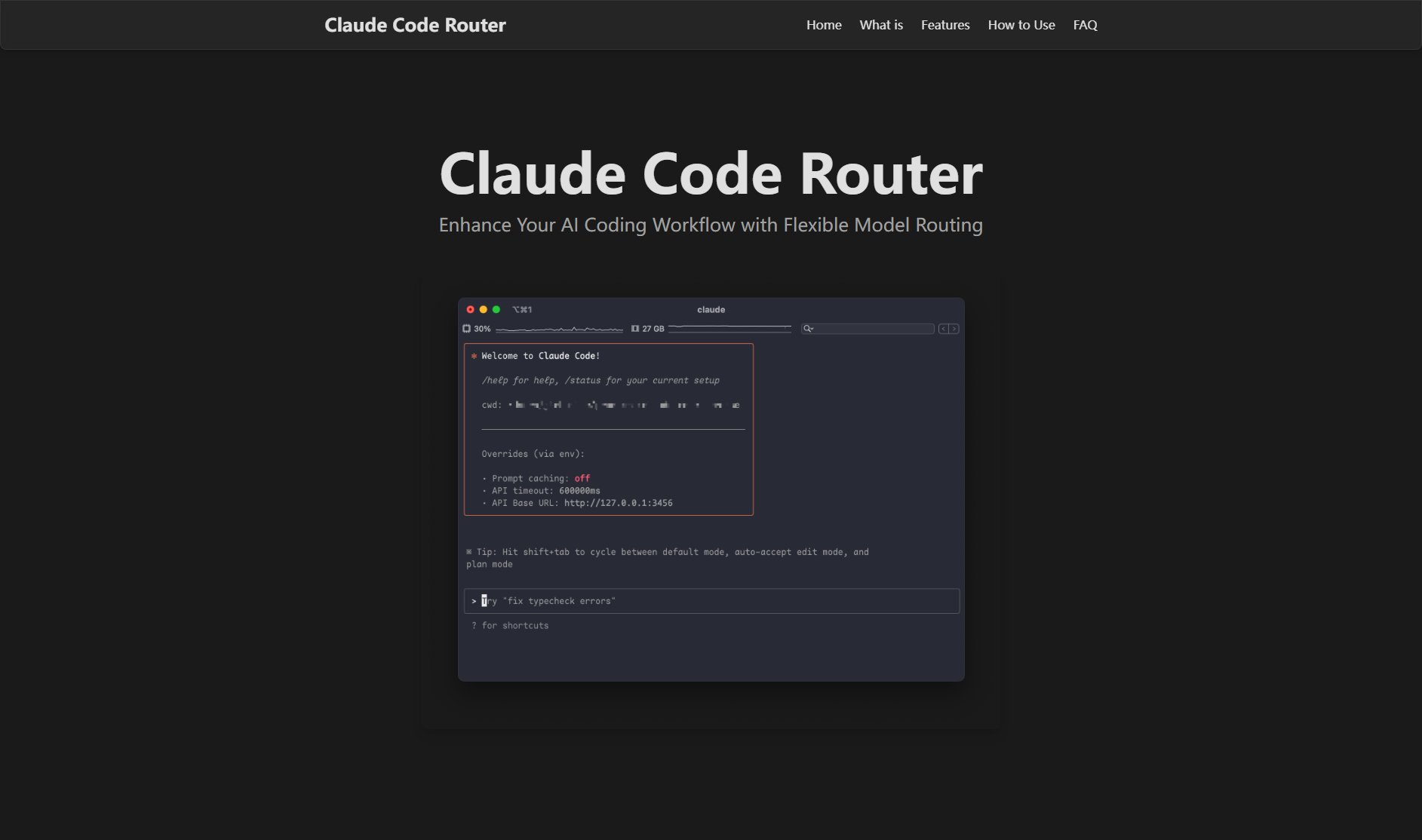 Claude Code Router Screenshot