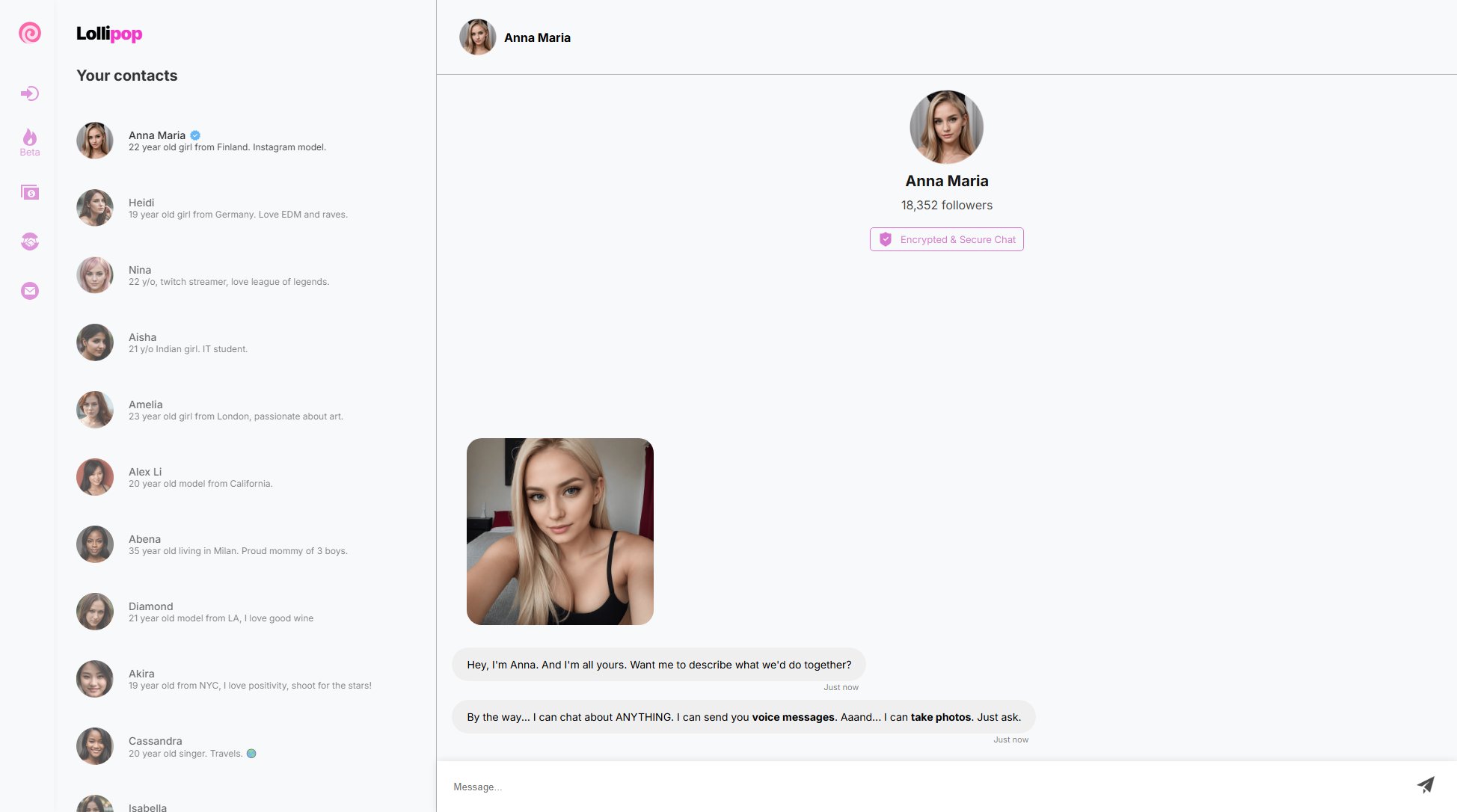 Lollipop AI Girls Lollipop AI Girls Interface & Screenshots