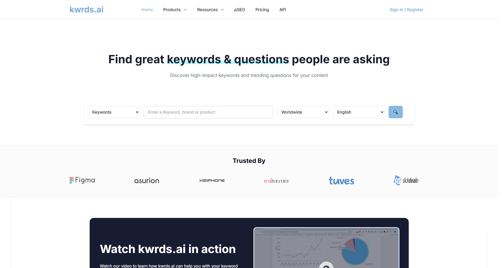 kwrds.ai kwrds.ai Interface & Screenshots kwrds.ai kwrds.ai Interface & Screenshots