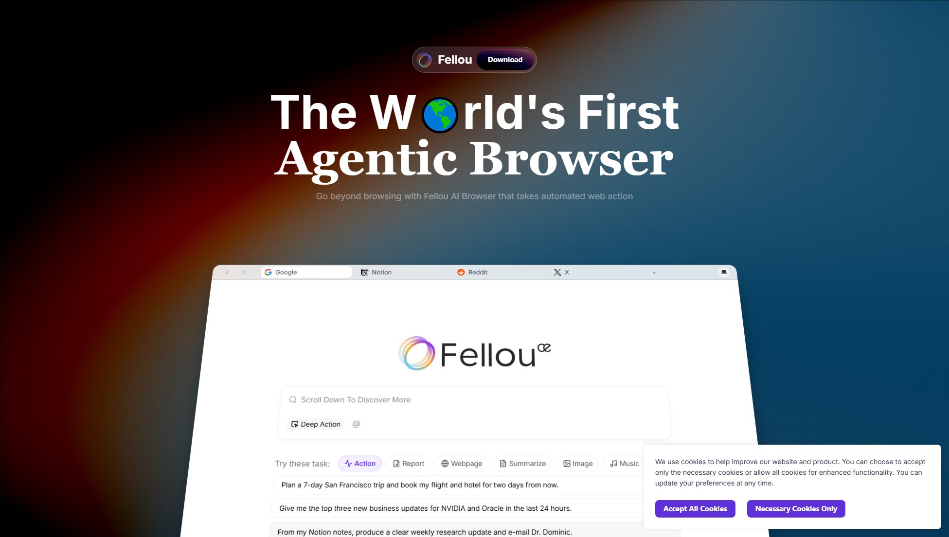 Fellou Fellou Interface & Screenshots Fellou Fellou Interface & Screenshots
