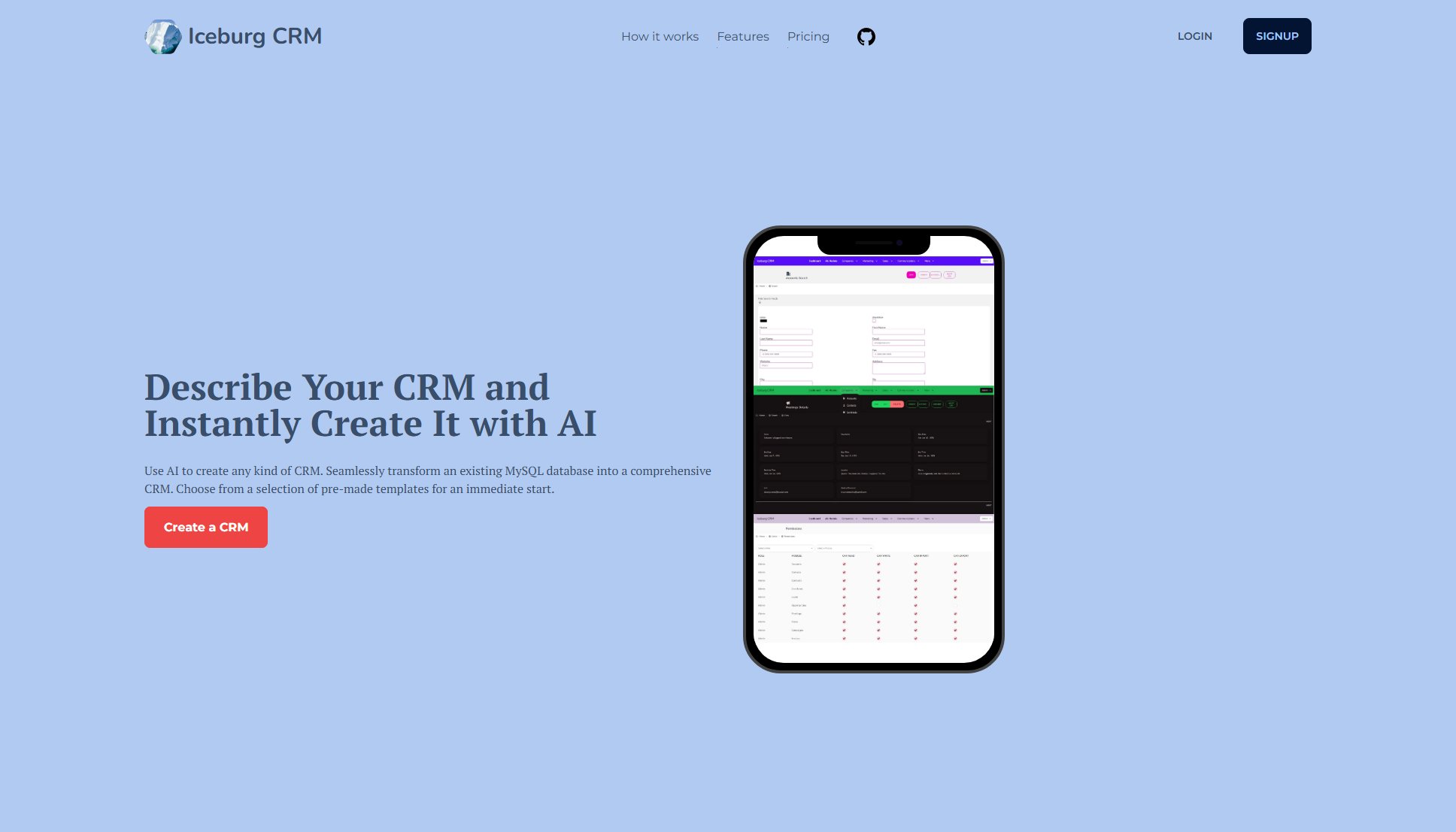 IceburgCRM IceburgCRM Interface & Screenshots