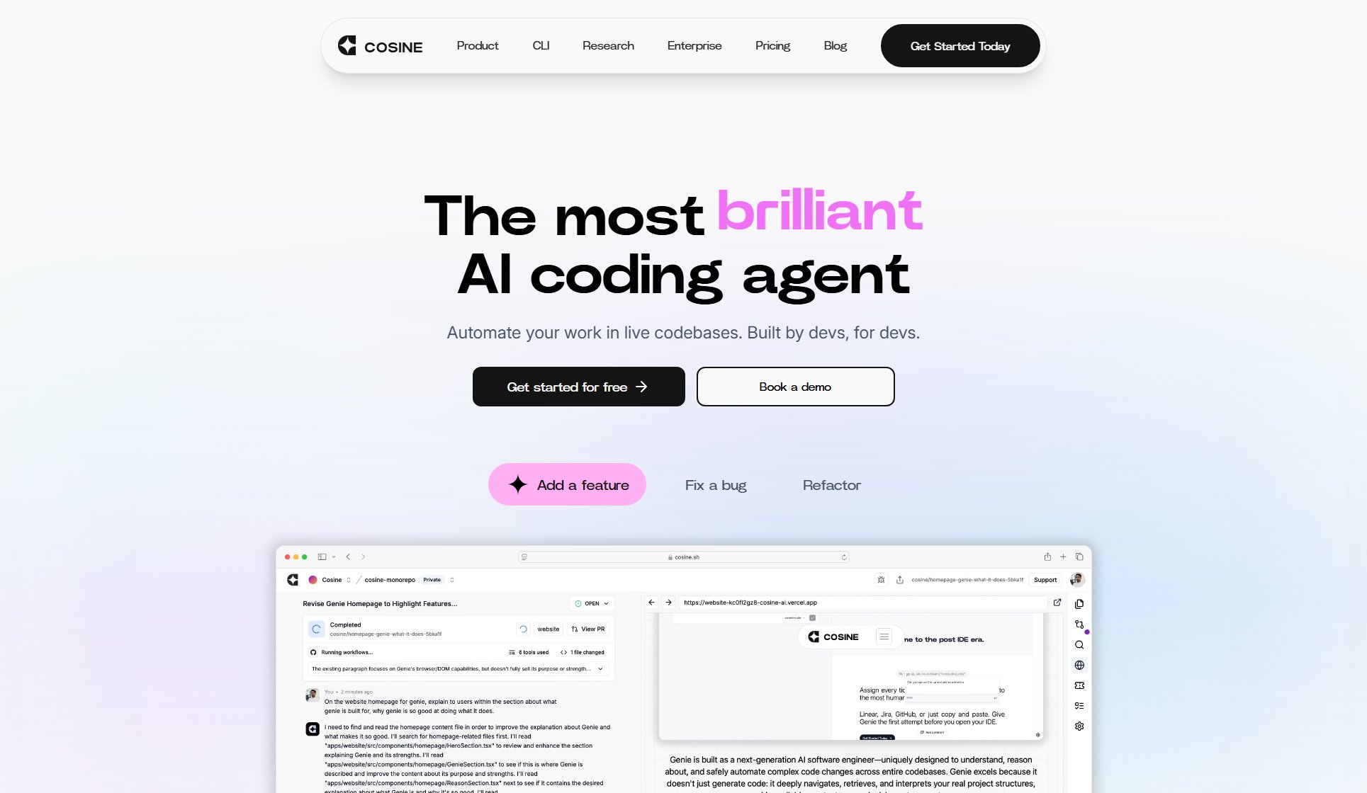 Cosine AI Cosine AI Interface & Screenshots Cosine AI Cosine AI Interface & Screenshots