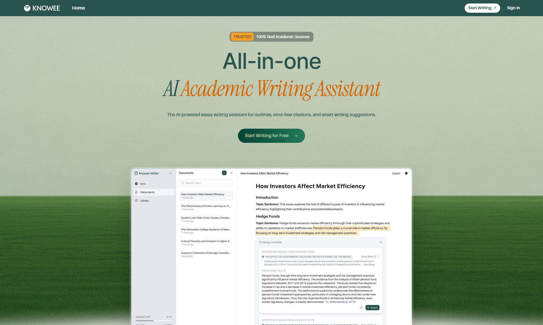 Knowee Knowee Interface & Screenshots Knowee Knowee Interface & Screenshots