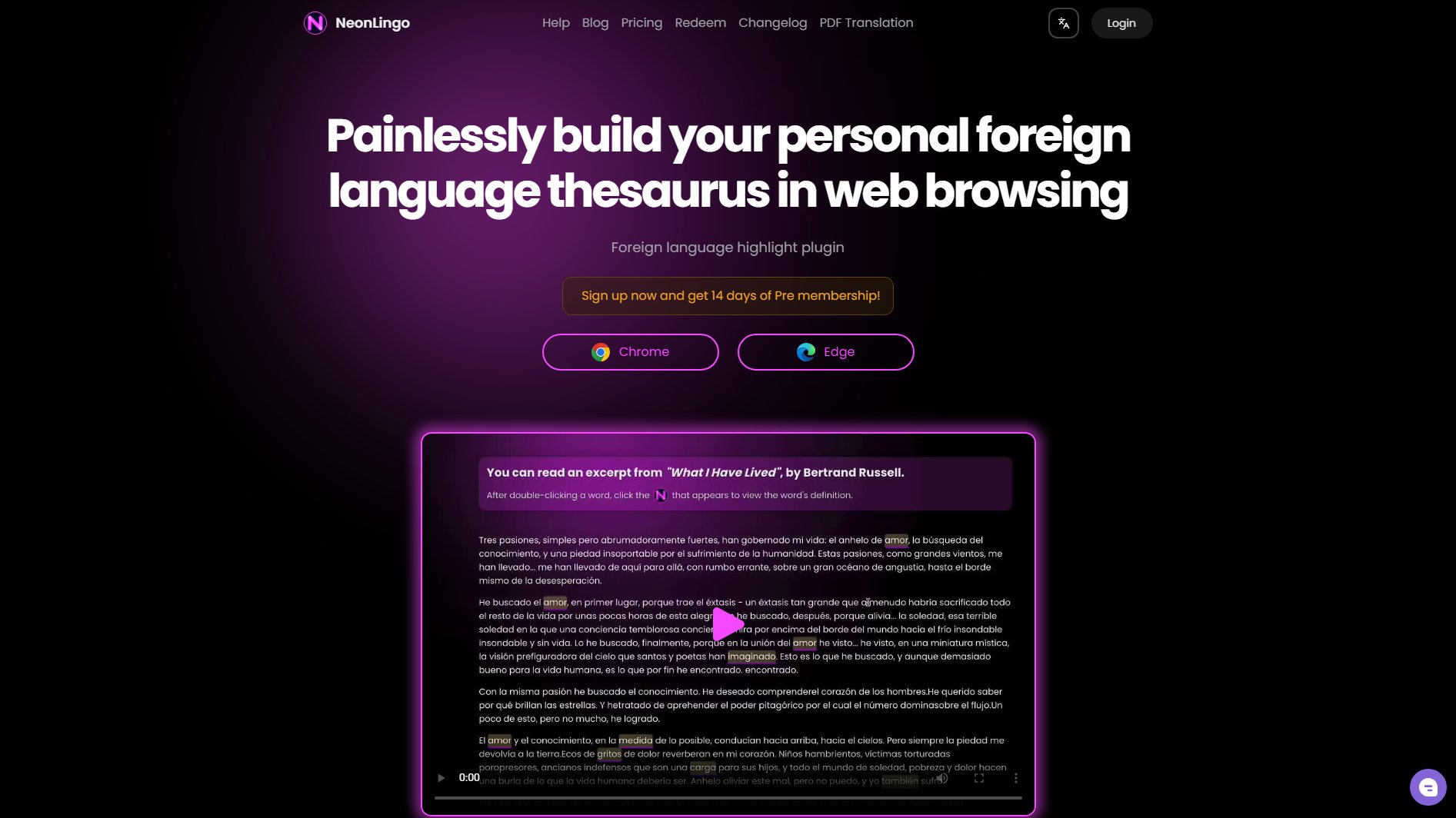 NeonLingo NeonLingo Interface & Screenshots