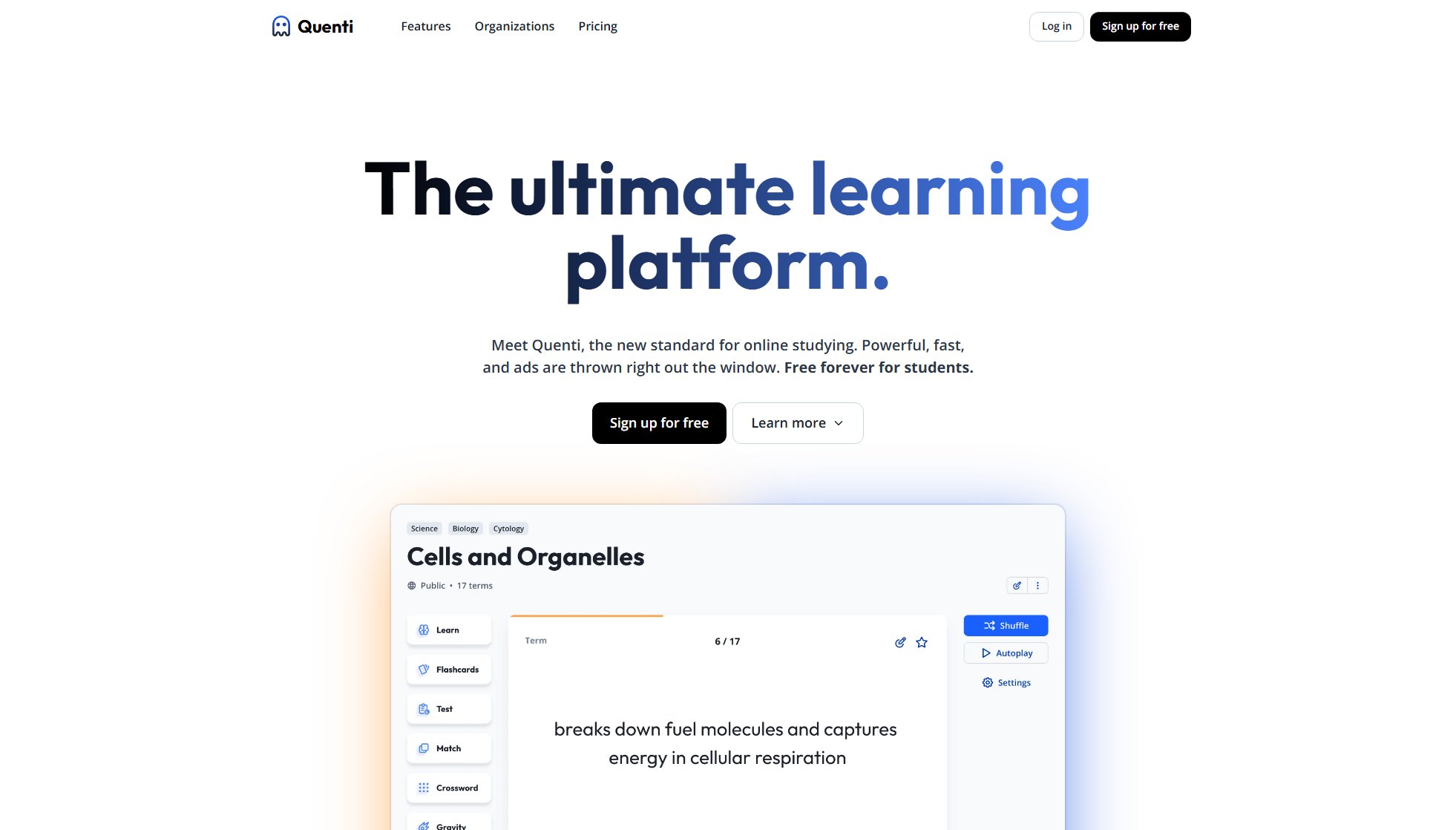 Quenti Quenti Interface & Screenshots