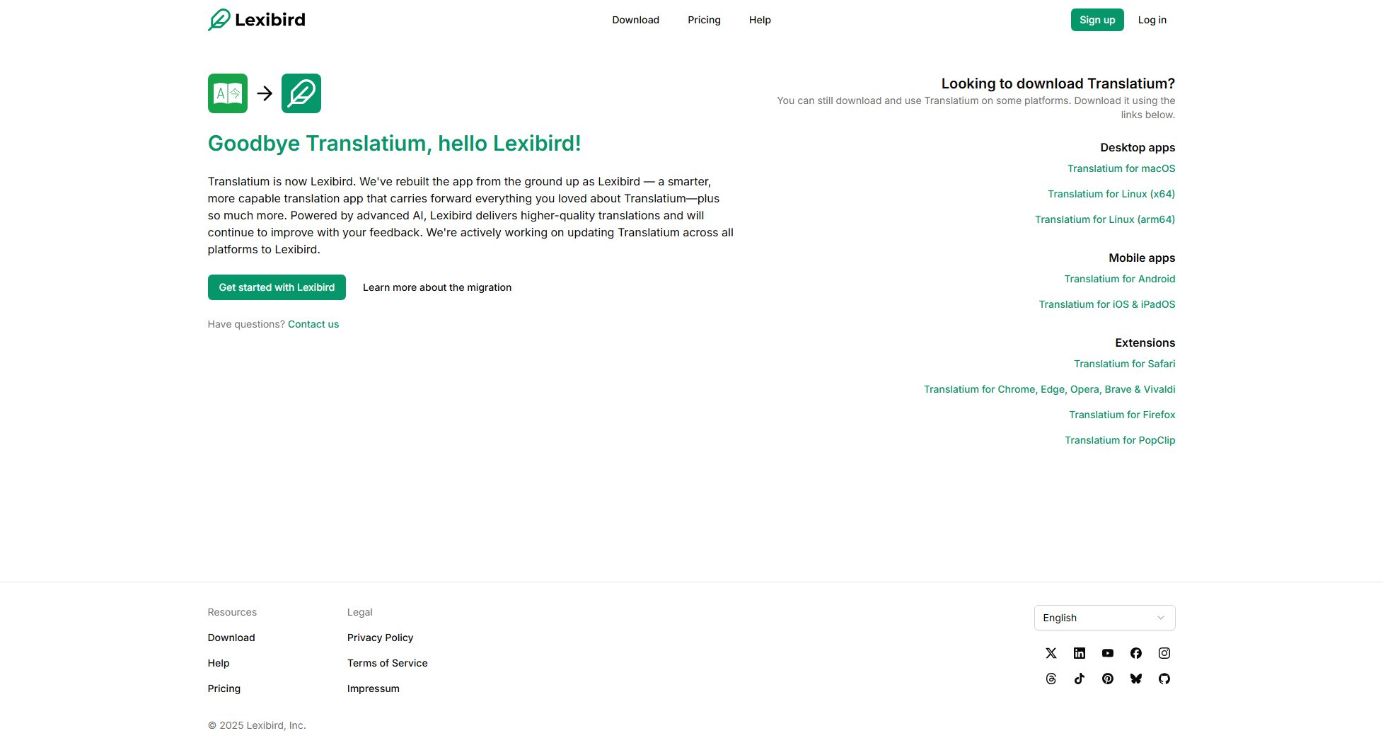Lexibird Lexibird Interface & Screenshots