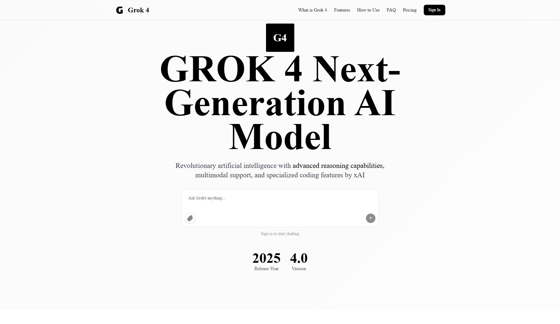 Grok 4 Screenshot