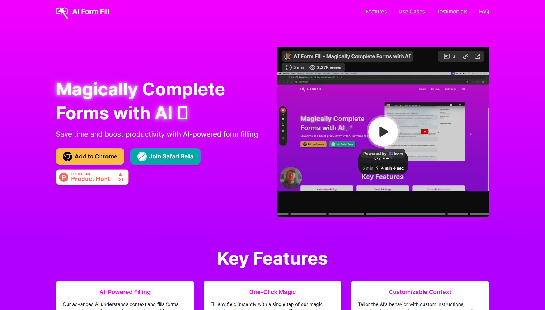 AI Form Fill AI Form Fill Interface & Screenshots