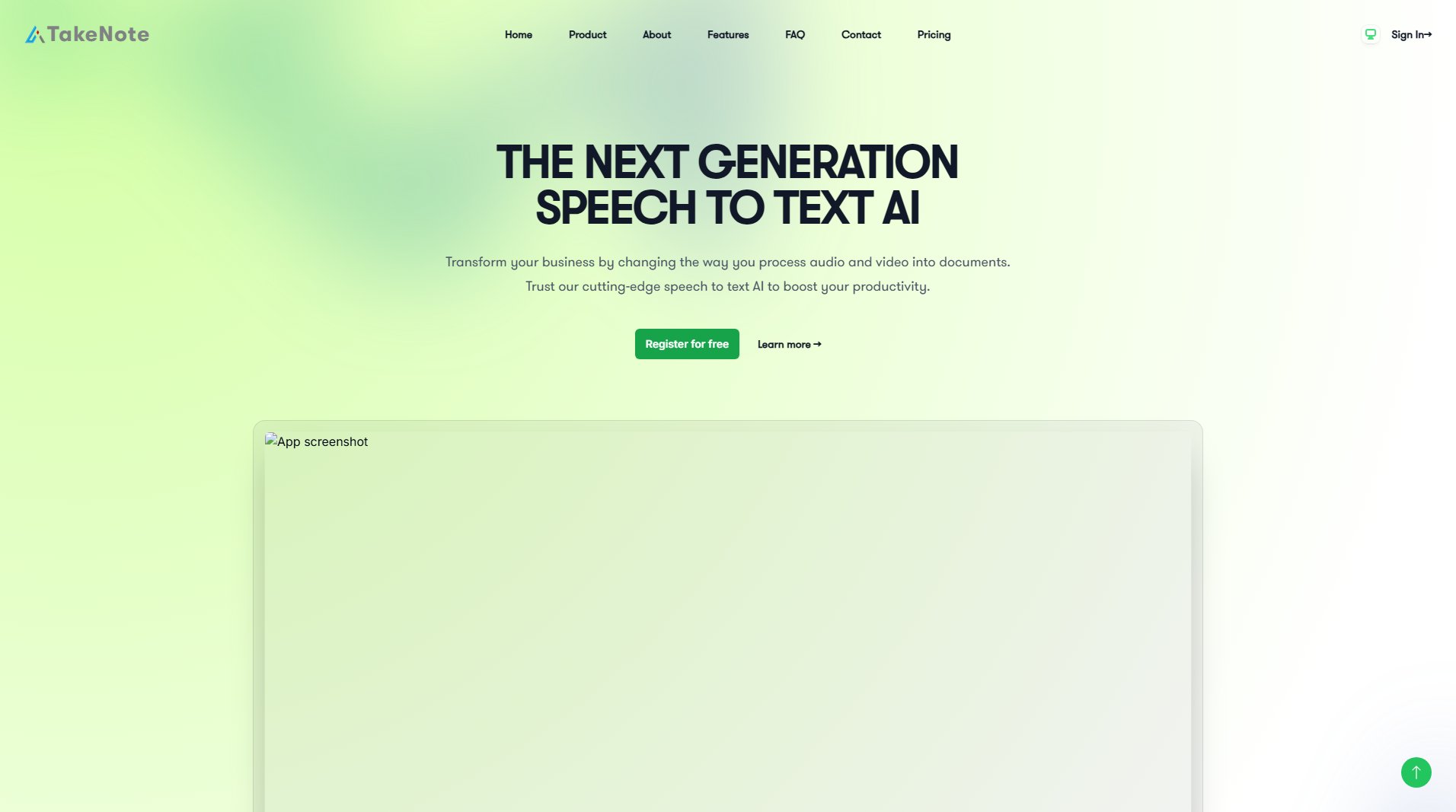 TakeNote TakeNote Interface & Screenshots