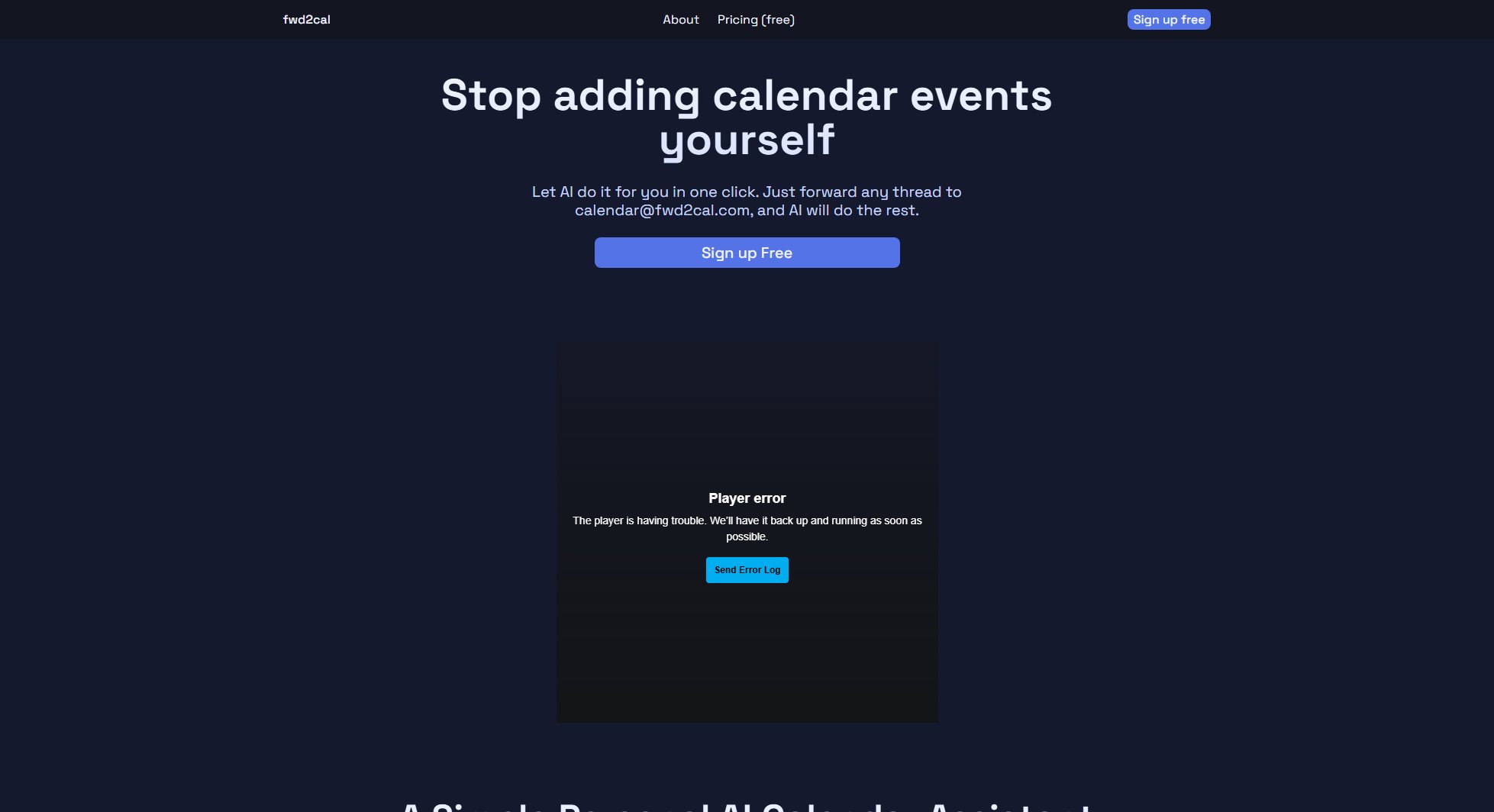 fwd2cal fwd2cal Interface & Screenshots