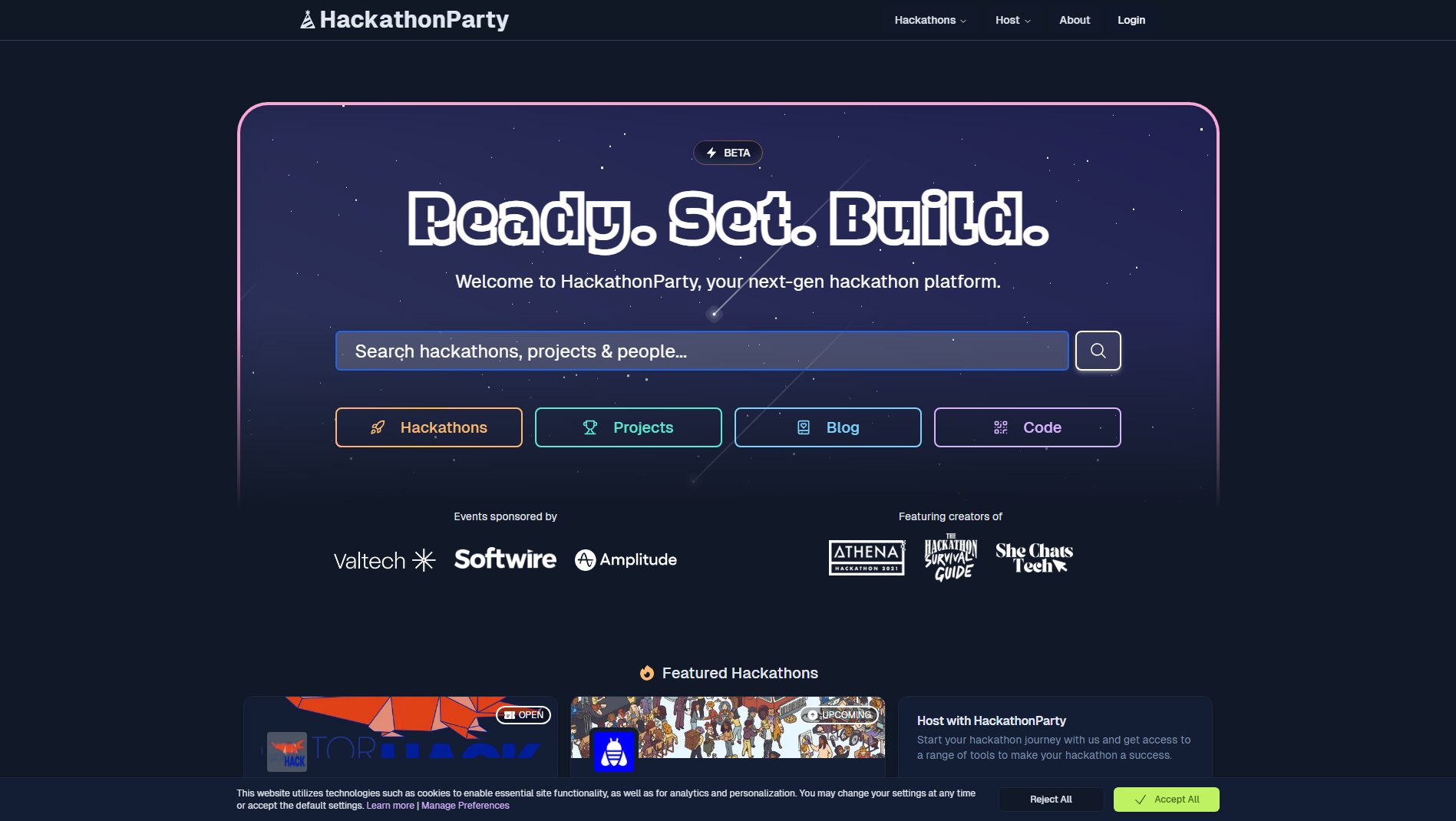 HackathonParty HackathonParty Interface & Screenshots