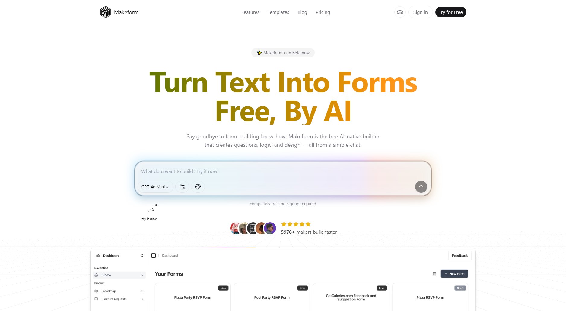 Makeform Makeform Interface & Screenshots Makeform Makeform Interface & Screenshots