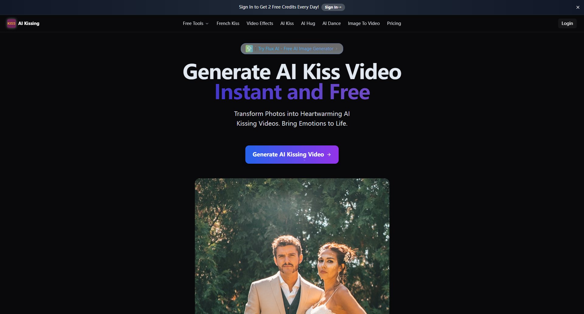 AI Kissing Video Generator Screenshot