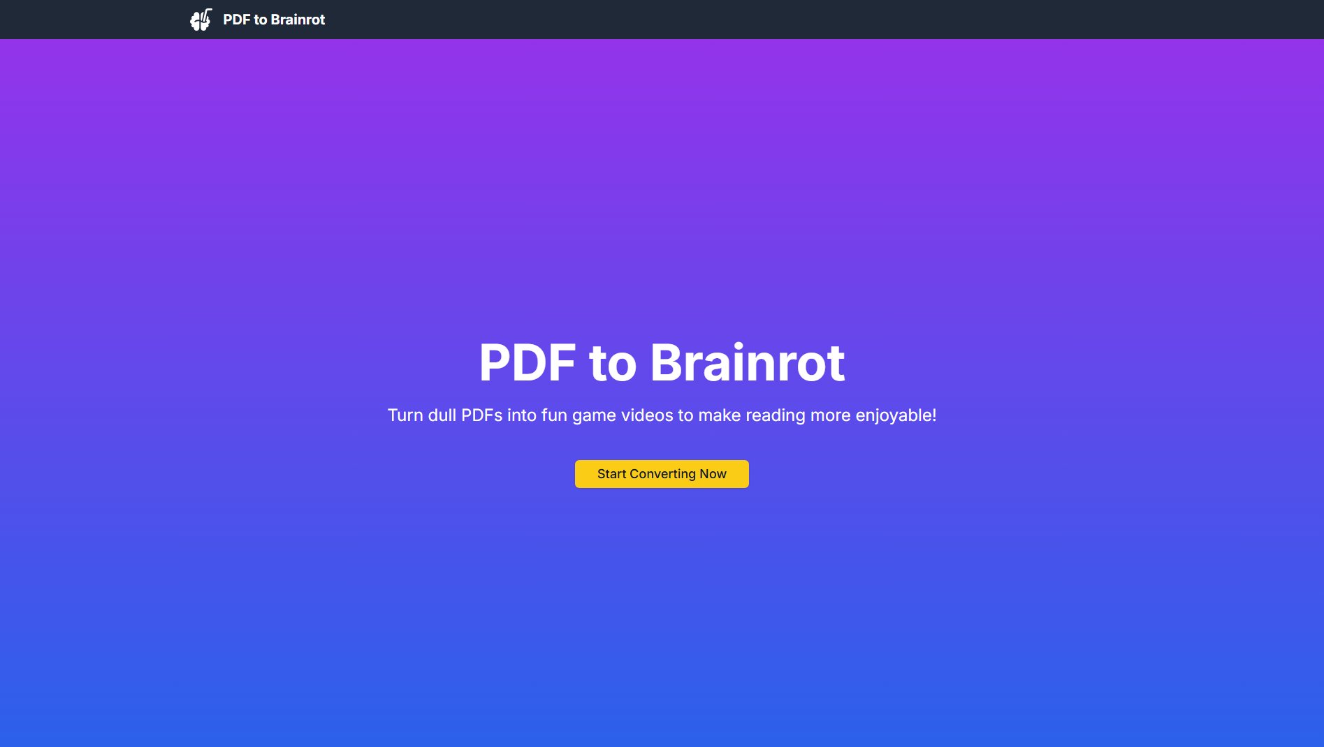 PDF to Brainrot PDF to Brainrot Interface & Screenshots PDF to Brainrot PDF to Brainrot Interface & Screenshots