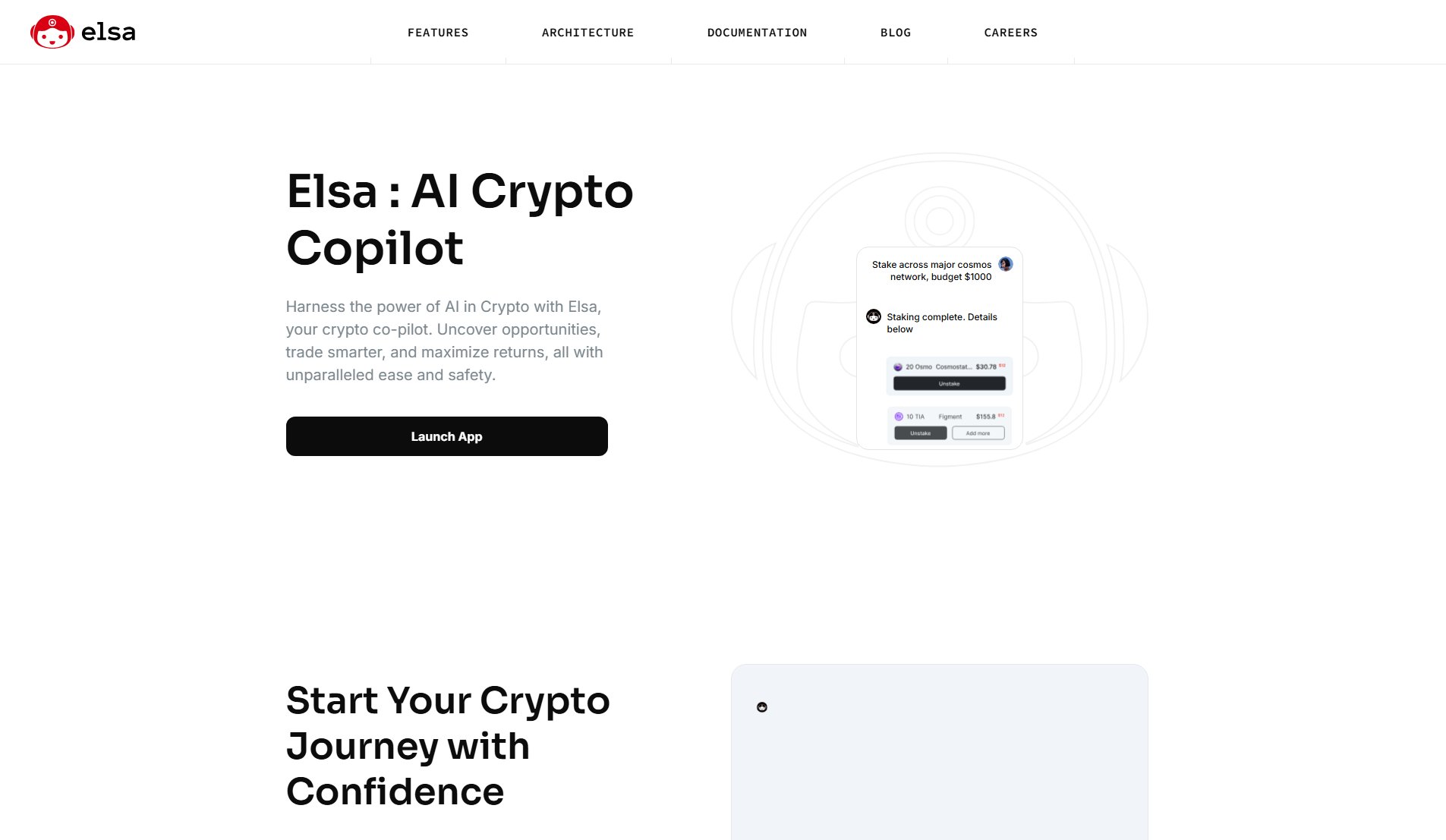 Elsa: AI Crypto Copilot Elsa: AI Crypto Copilot Interface & Screenshots Elsa: AI Crypto Copilot Elsa: AI Crypto Copilot Interface & Screenshots