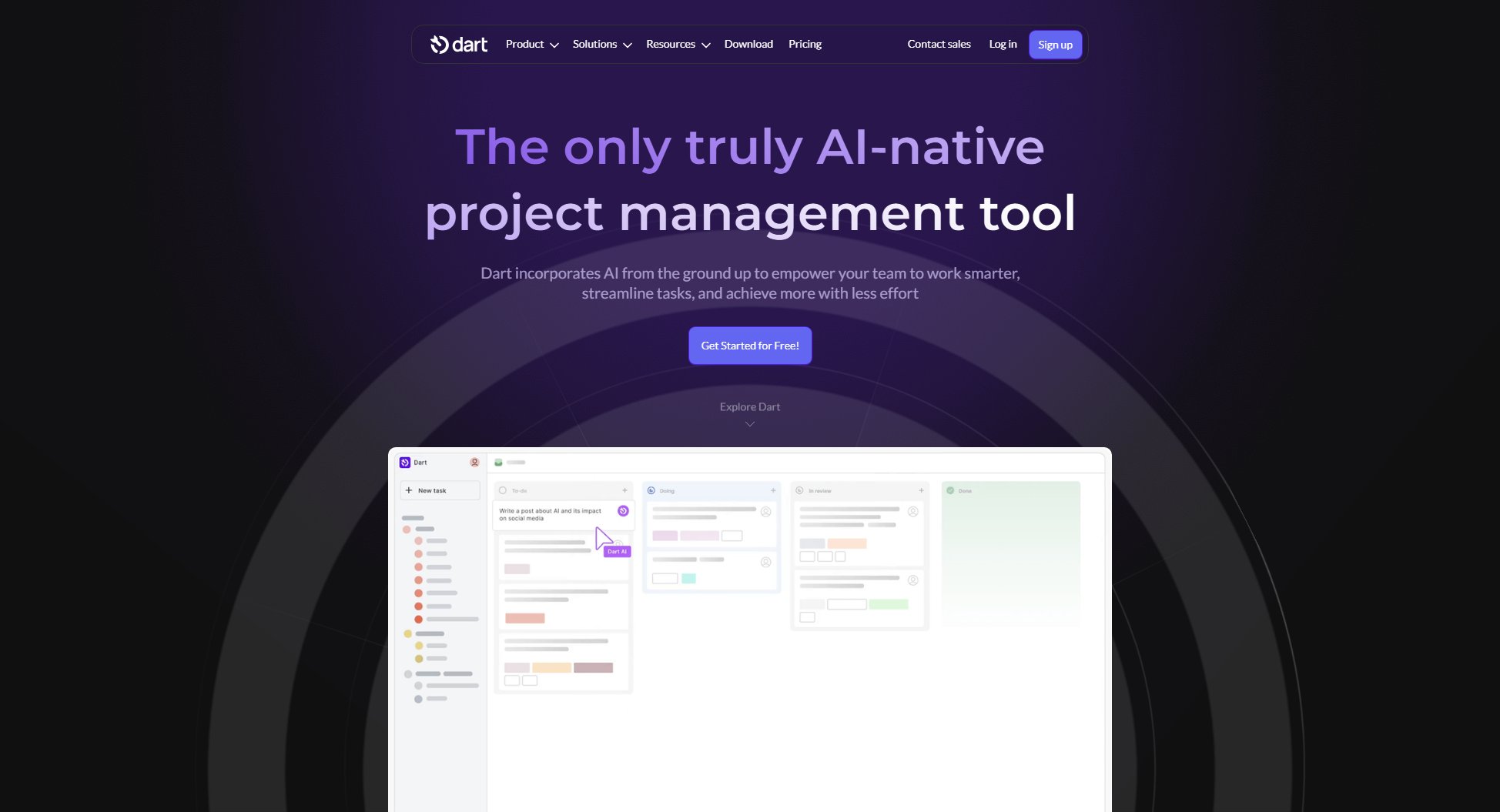 Dart Dart Interface & Screenshots