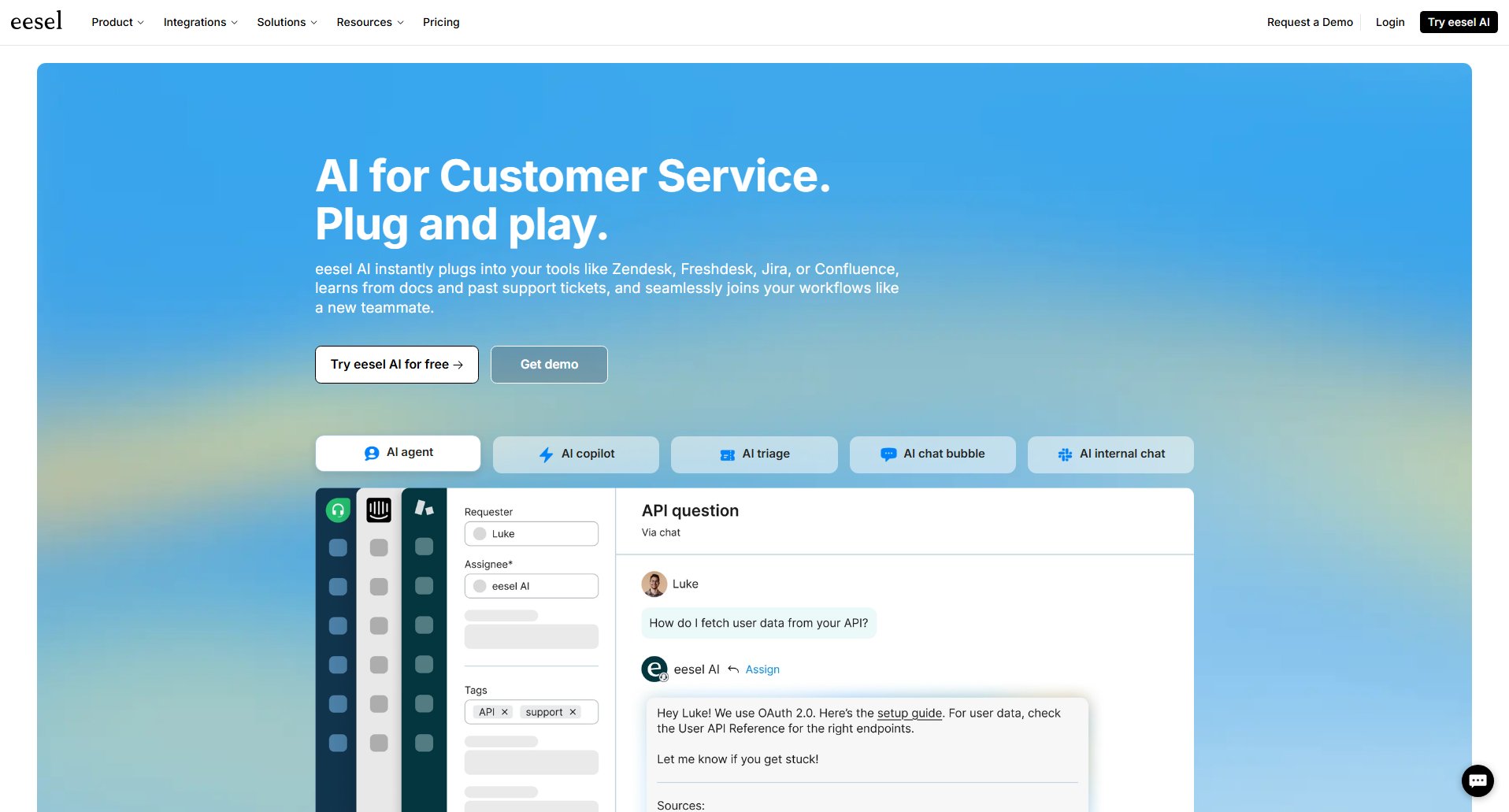 eesel eesel Interface & Screenshots eesel eesel Interface & Screenshots