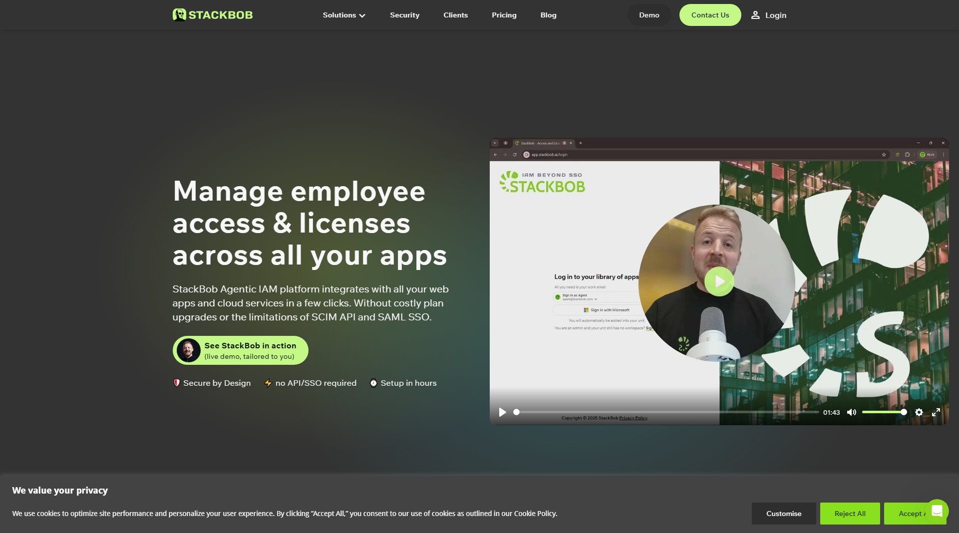 StackBob Agentic IAM StackBob Agentic IAM Interface & Screenshots StackBob Agentic IAM StackBob Agentic IAM Interface & Screenshots
