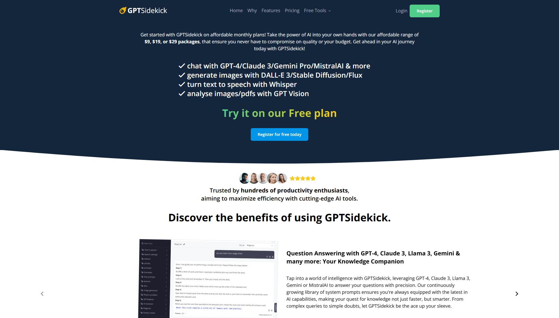 GPTSidekick GPTSidekick Interface & Screenshots