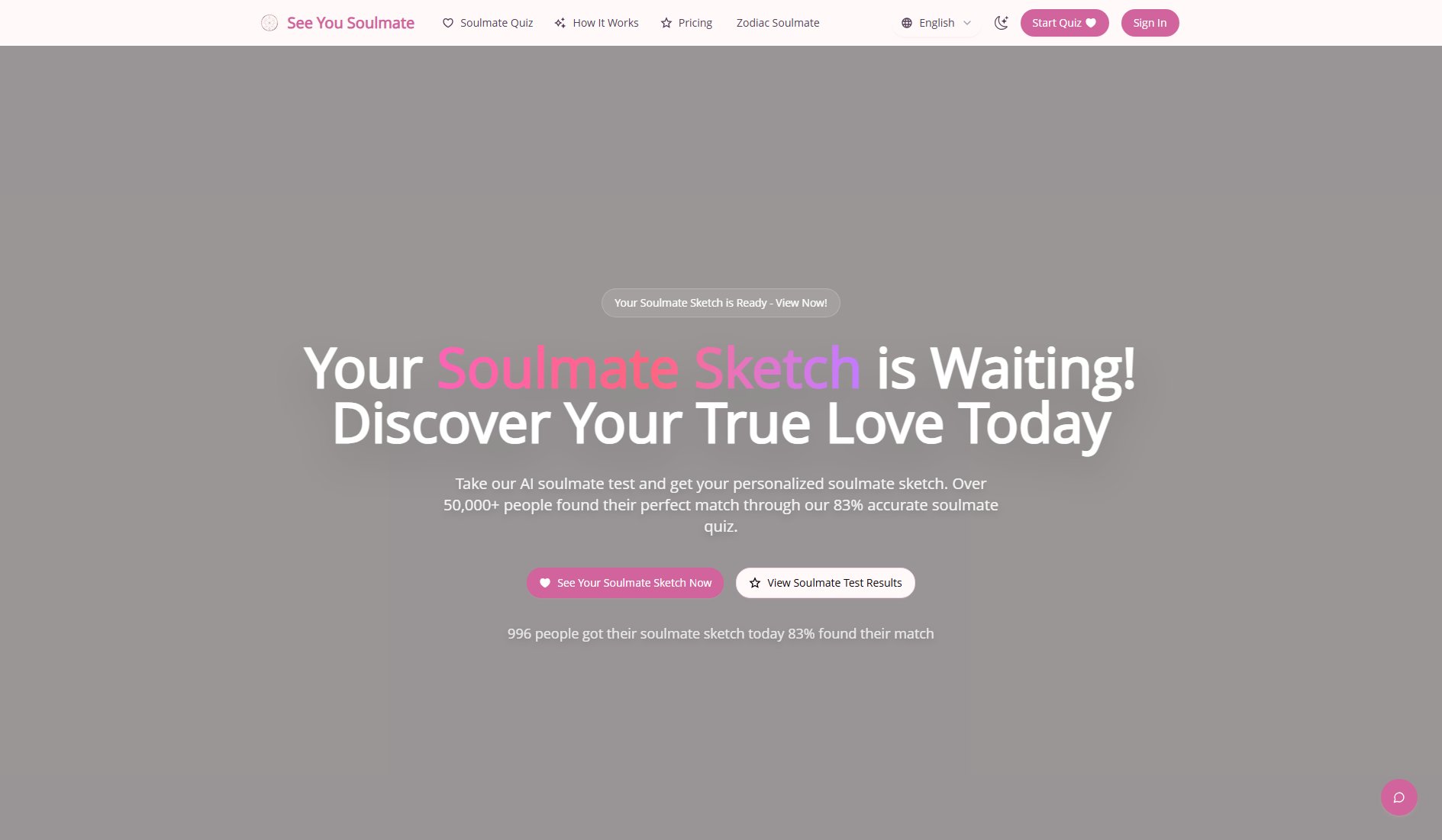 Soulmate Sketch & Quiz - AI Soulmate Test Soulmate Sketch & Quiz - AI Soulmate Test Interface & Screenshots