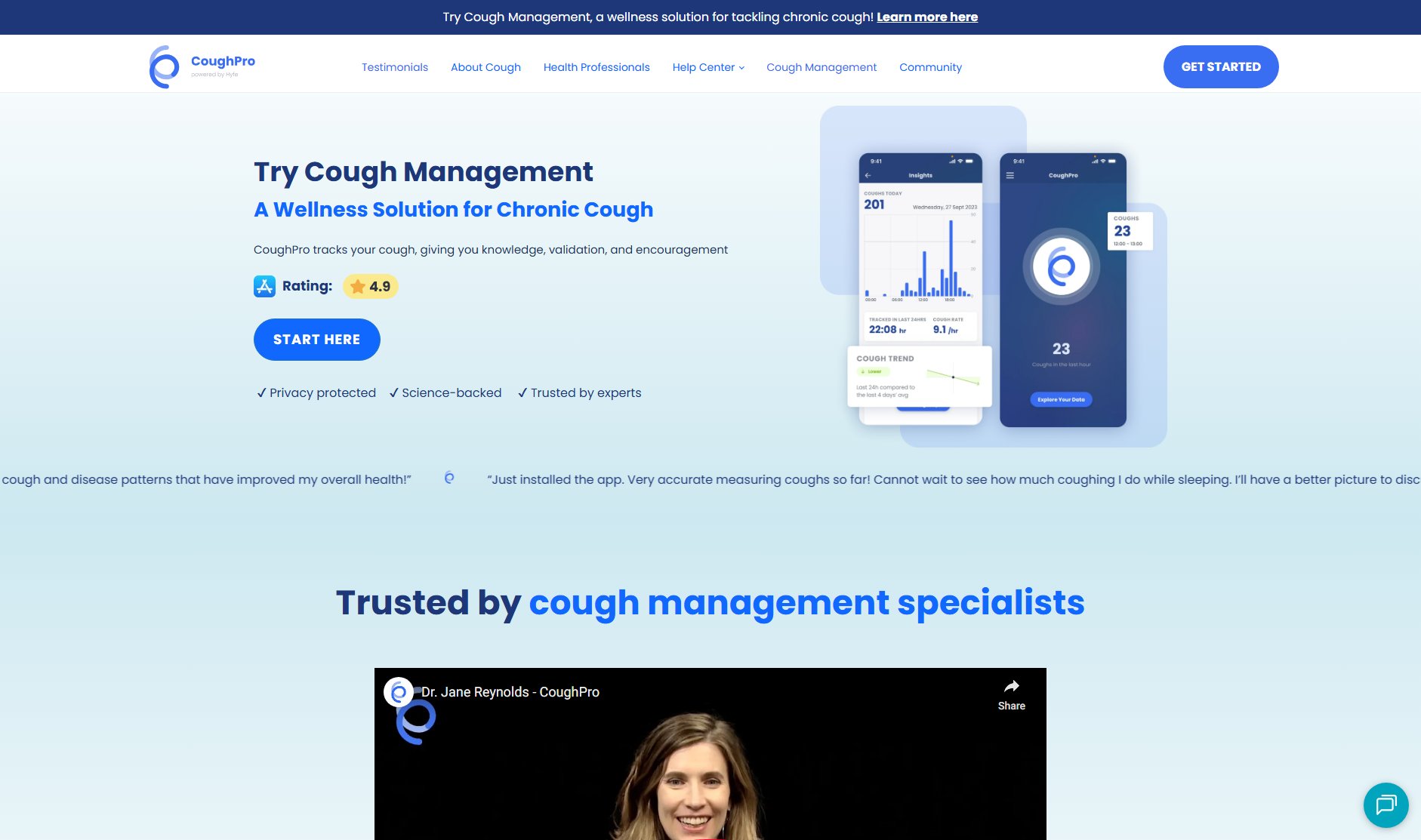 CoughPro Screenshot