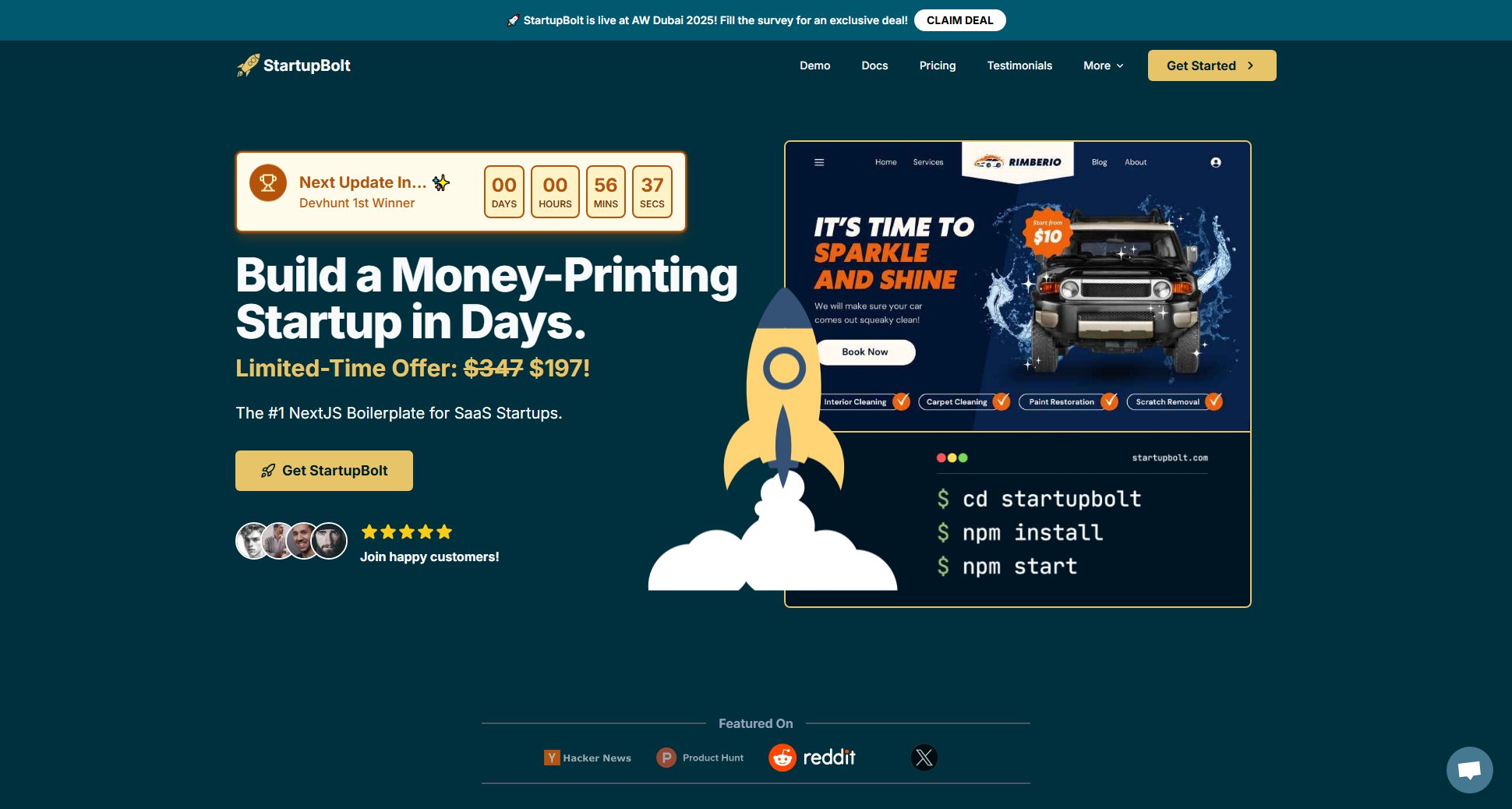 StartupBolt StartupBolt Interface & Screenshots