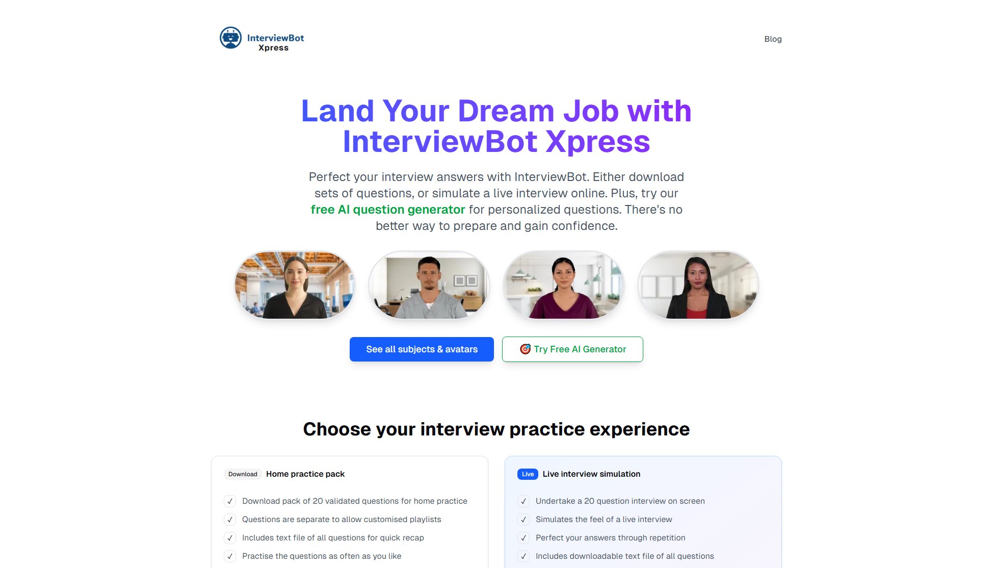 InterviewBot Xpress InterviewBot Xpress Interface & Screenshots InterviewBot Xpress InterviewBot Xpress Interface & Screenshots