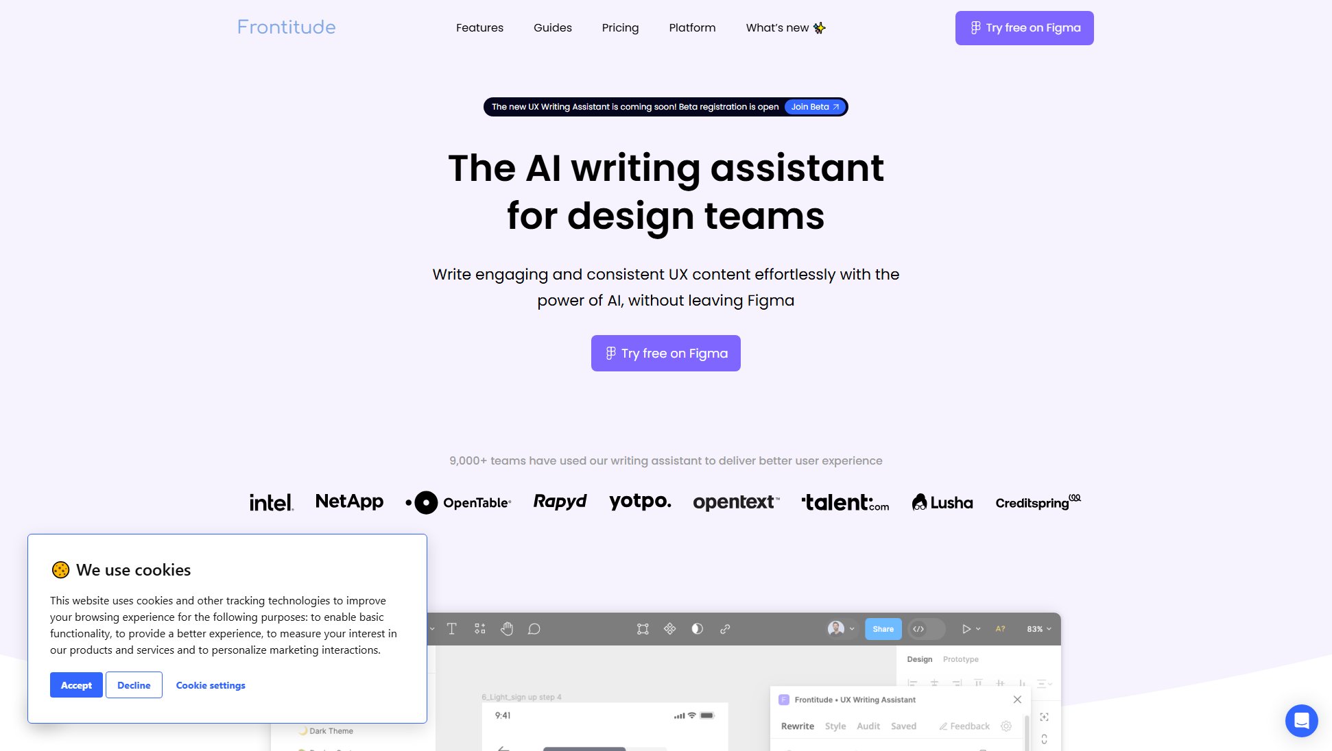 Frontitude UX Writing Assistant Frontitude UX Writing Assistant Interface & Screenshots