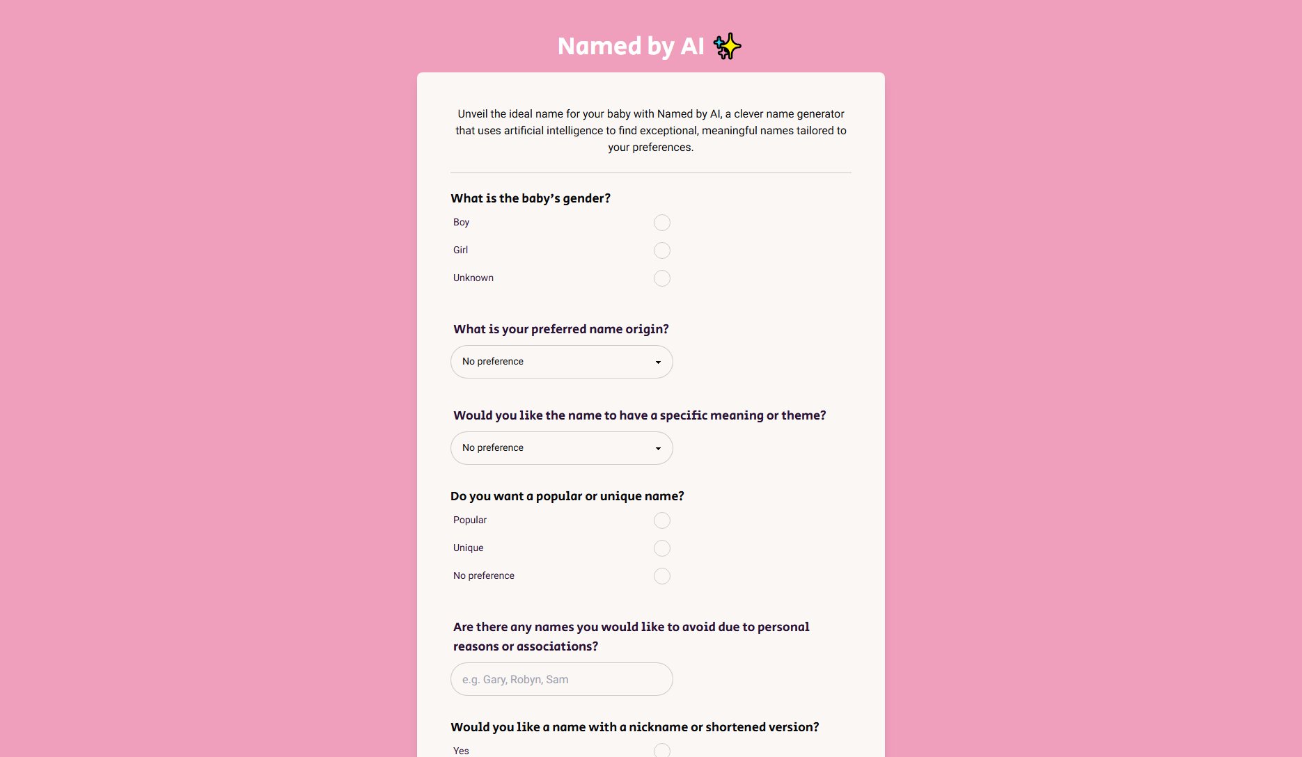 Named by AI Named by AI Interface & Screenshots Named by AI Named by AI Interface & Screenshots