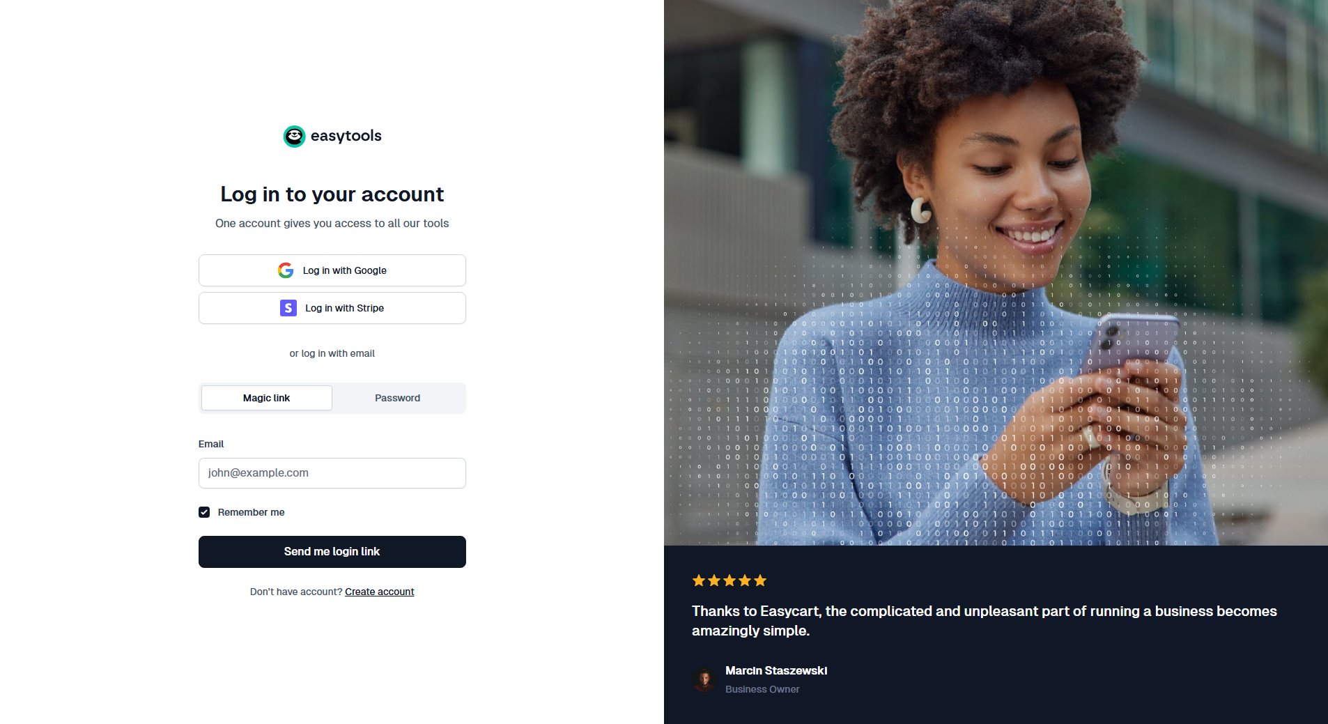 Easycart Easycart Interface & Screenshots