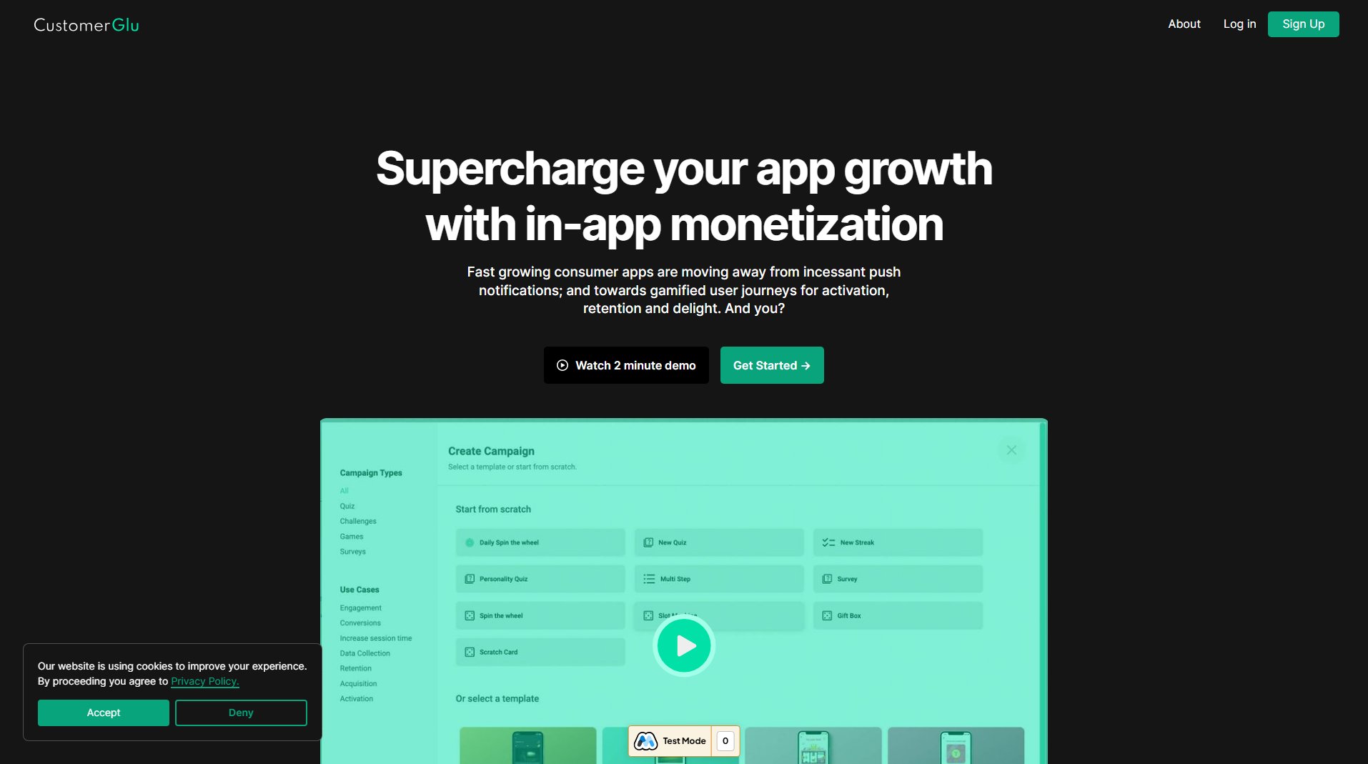 CustomerGlu Screenshot CustomerGlu Screenshot
