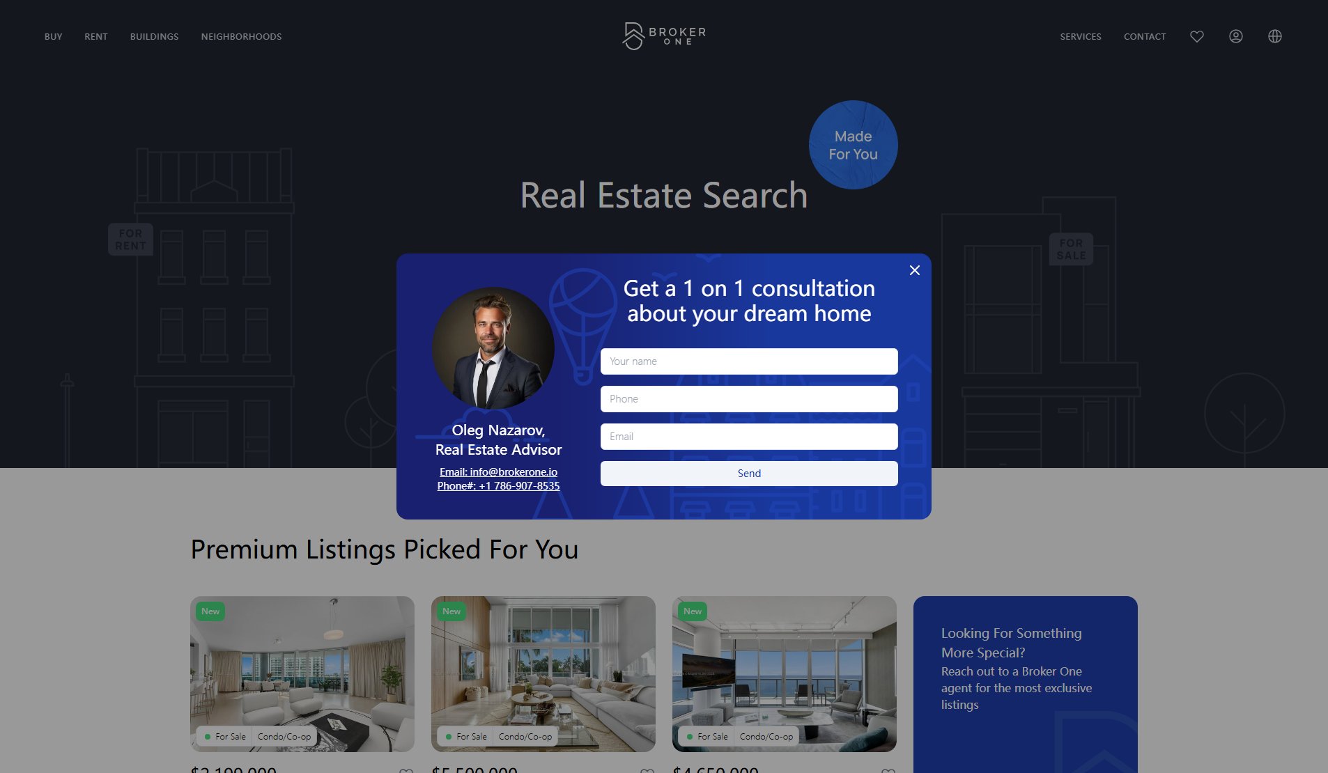 Broker One Broker One Interface & Screenshots