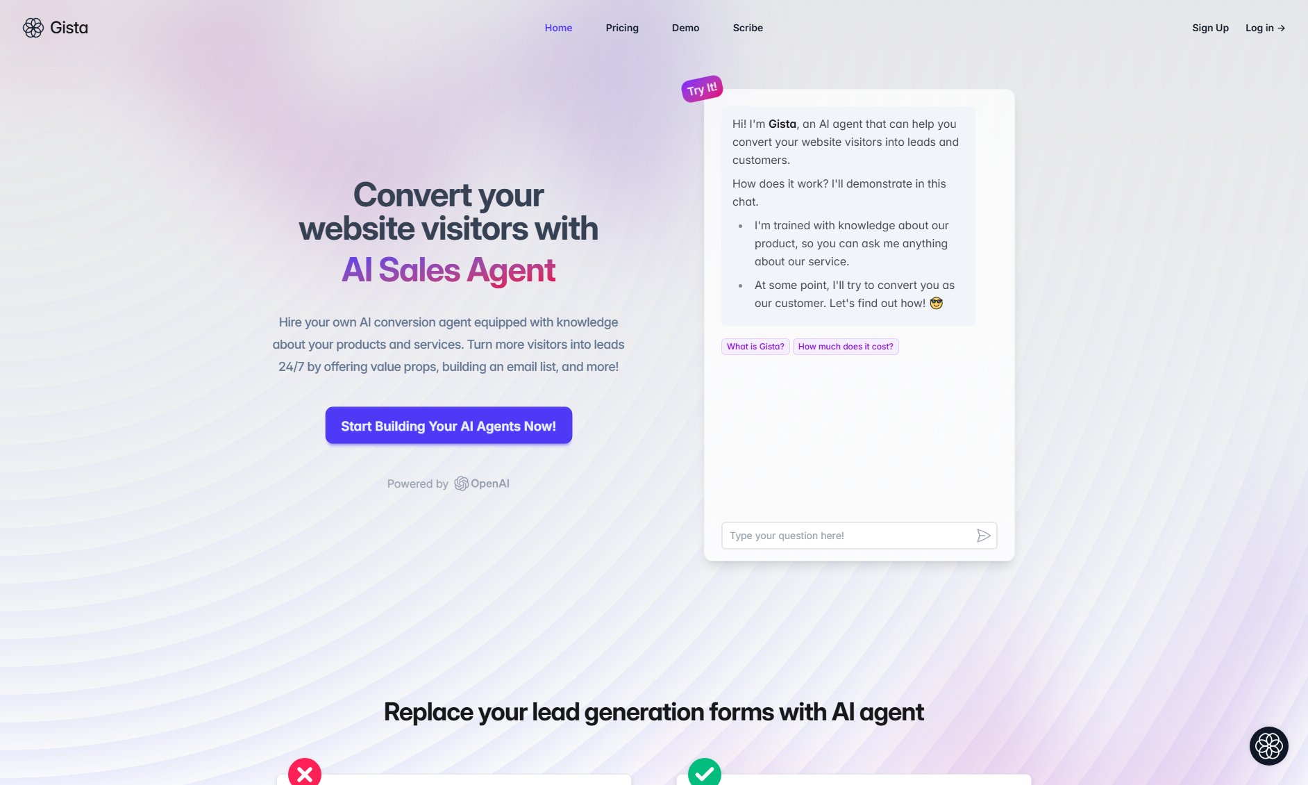 Gista Gista Interface & Screenshots