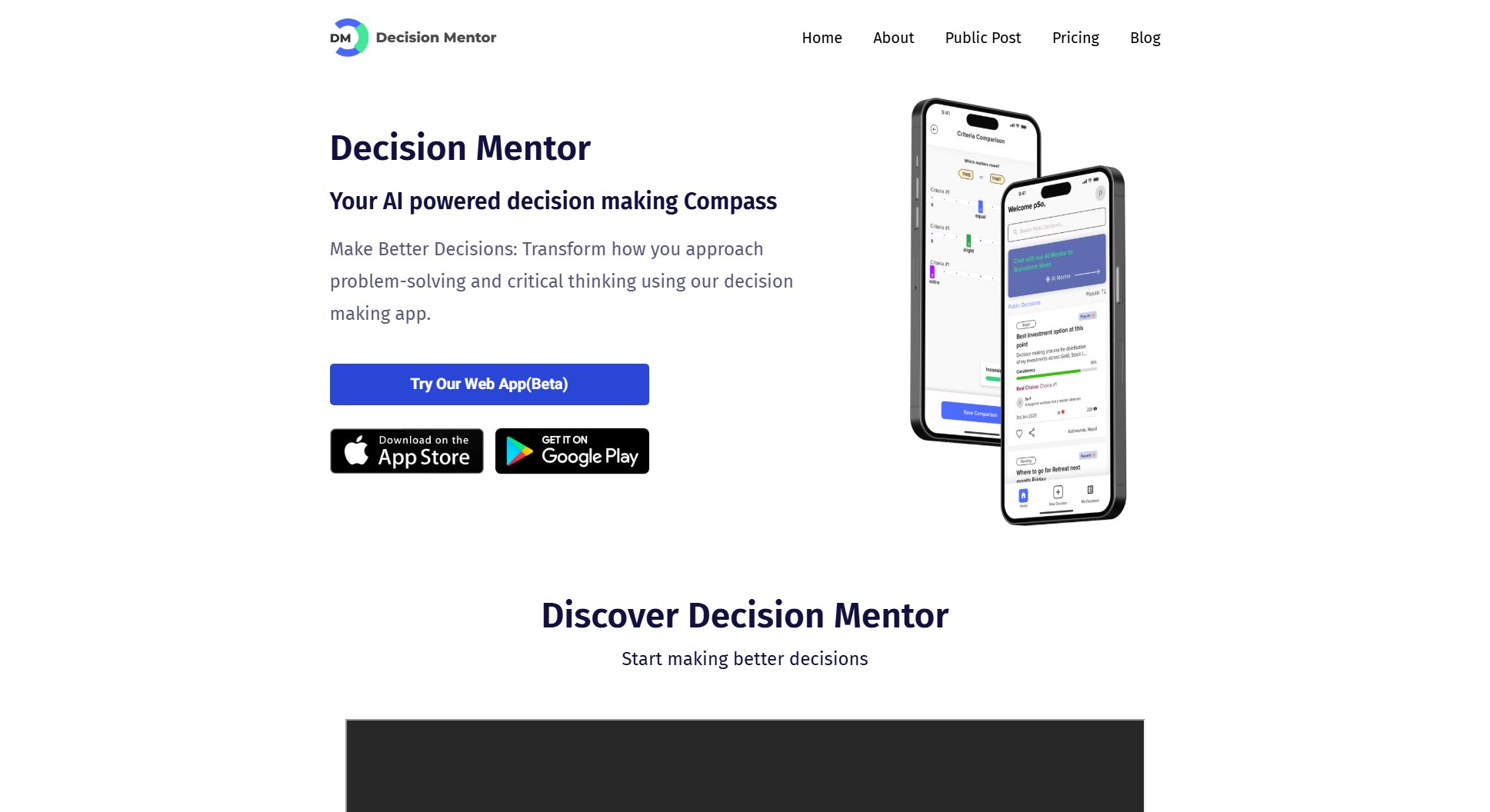 Decision Mentor Decision Mentor Interface & Screenshots Decision Mentor Decision Mentor Interface & Screenshots