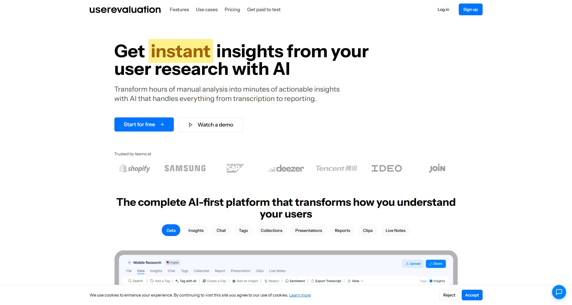 User Evaluation User Evaluation Interface & Screenshots User Evaluation User Evaluation Interface & Screenshots