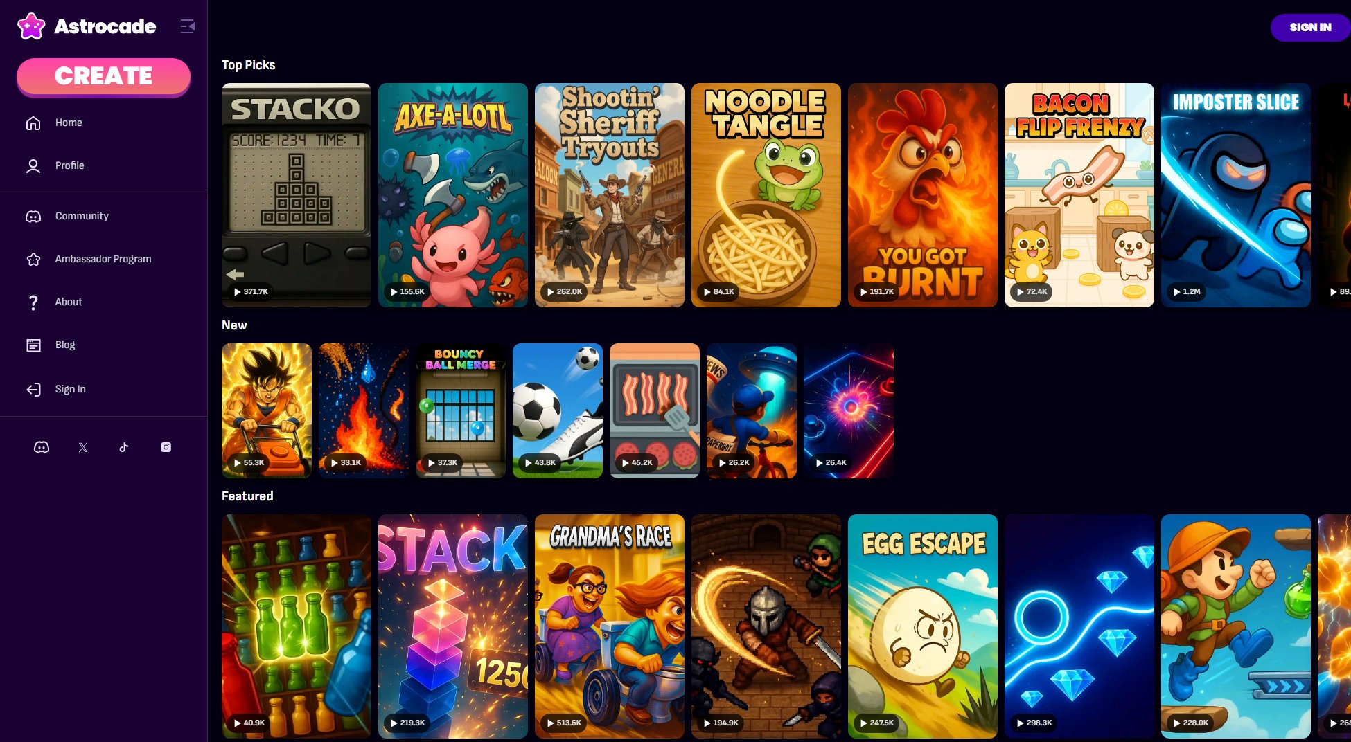 Astrocade Astrocade Interface & Screenshots