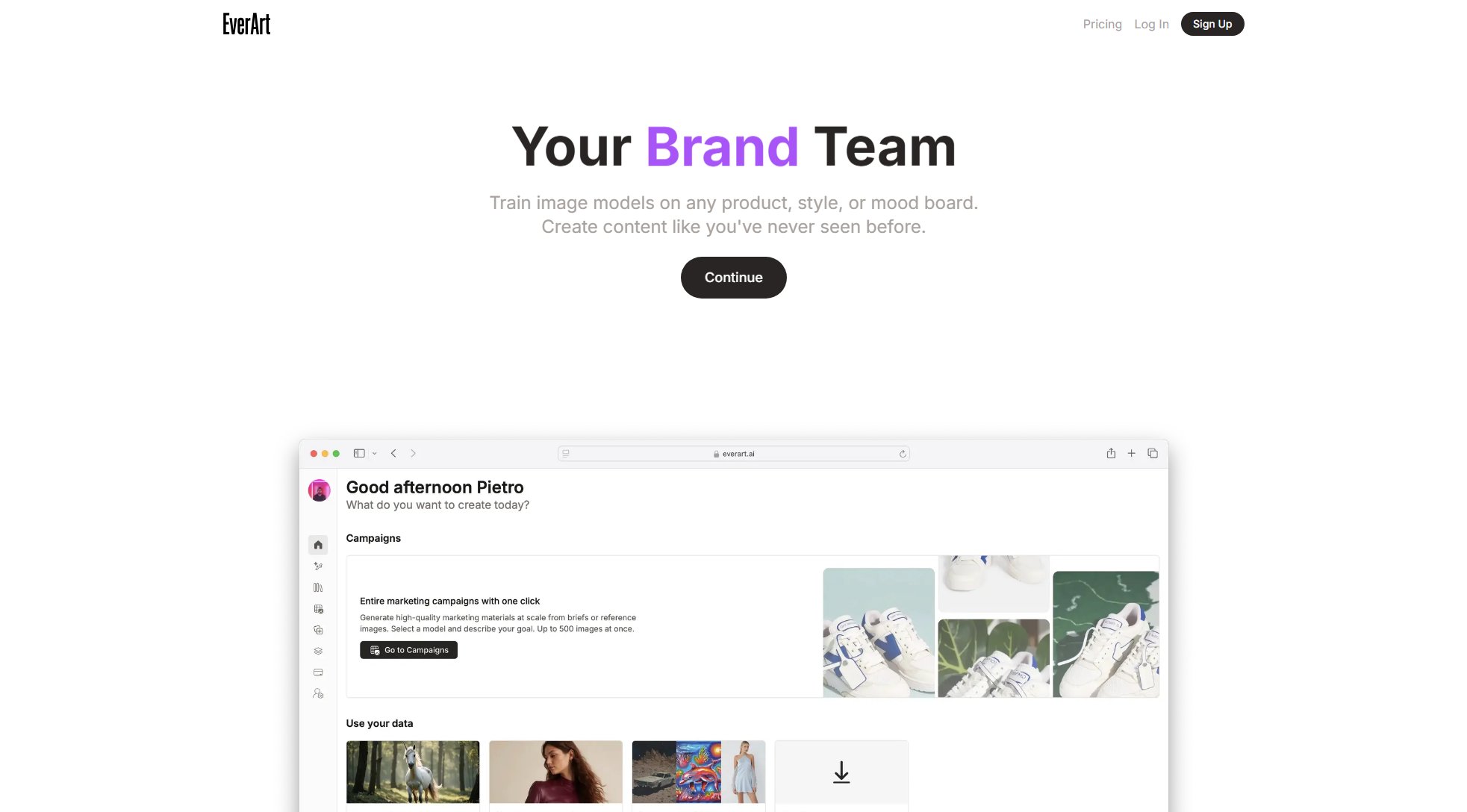 EverArt EverArt Interface & Screenshots