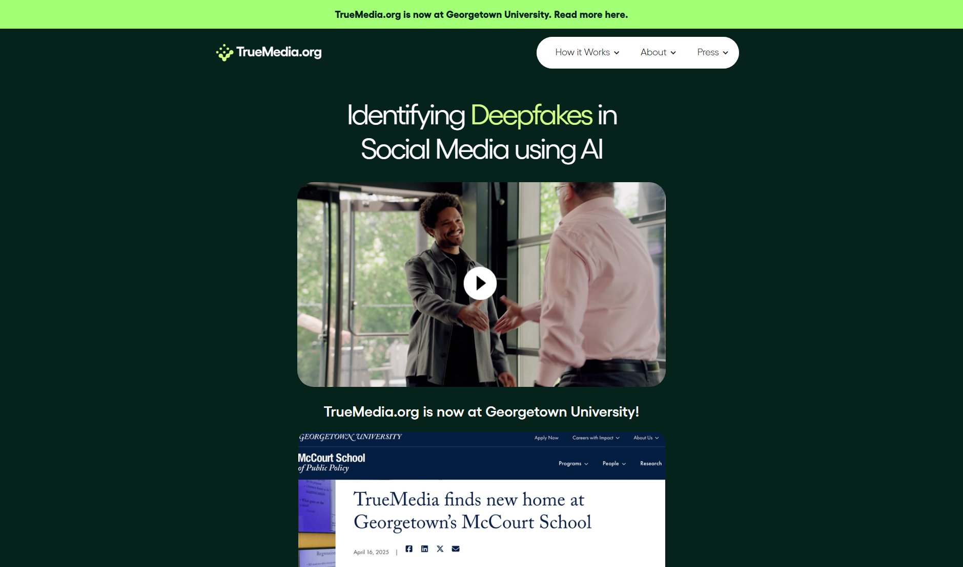 TrueMedia.org TrueMedia.org Interface & Screenshots TrueMedia.org TrueMedia.org Interface & Screenshots