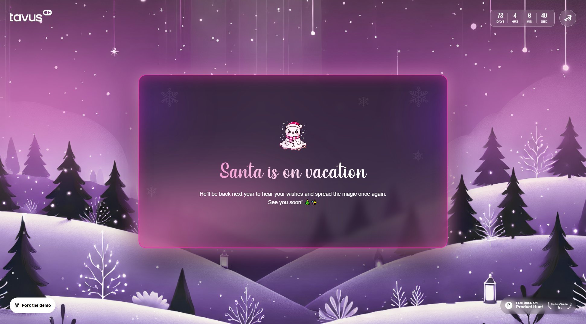 Talk to Santa | AI Santa by Tavus Talk to Santa | AI Santa by Tavus Interface & Screenshots Talk to Santa | AI Santa by Tavus Talk to Santa | AI Santa by Tavus Interface & Screenshots