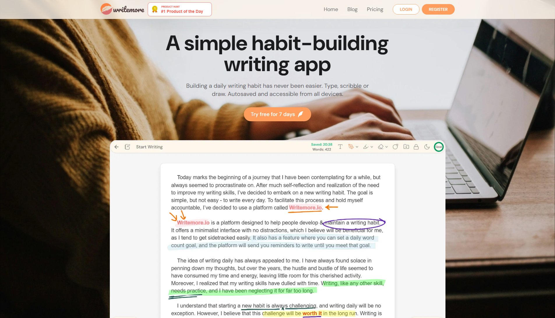 WriteMore WriteMore Interface & Screenshots