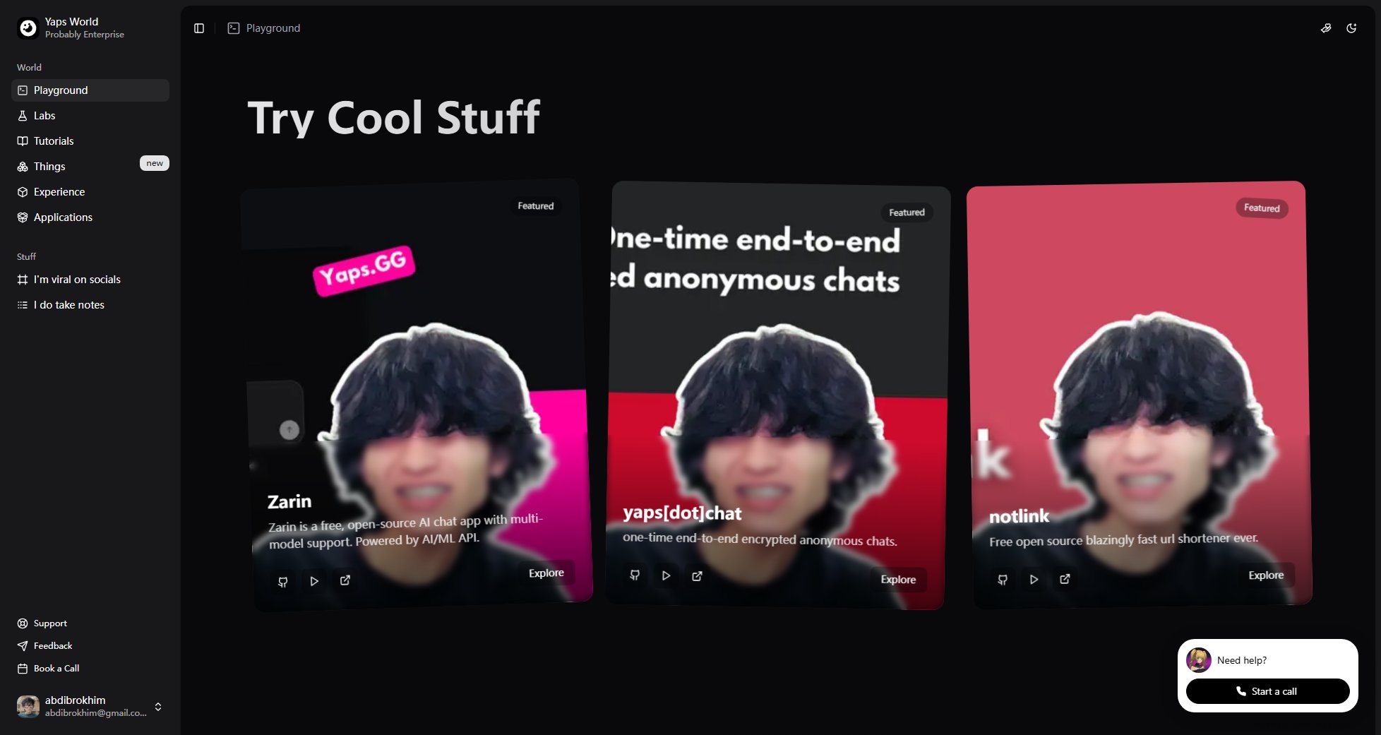 Yaps World Yaps World Interface & Screenshots