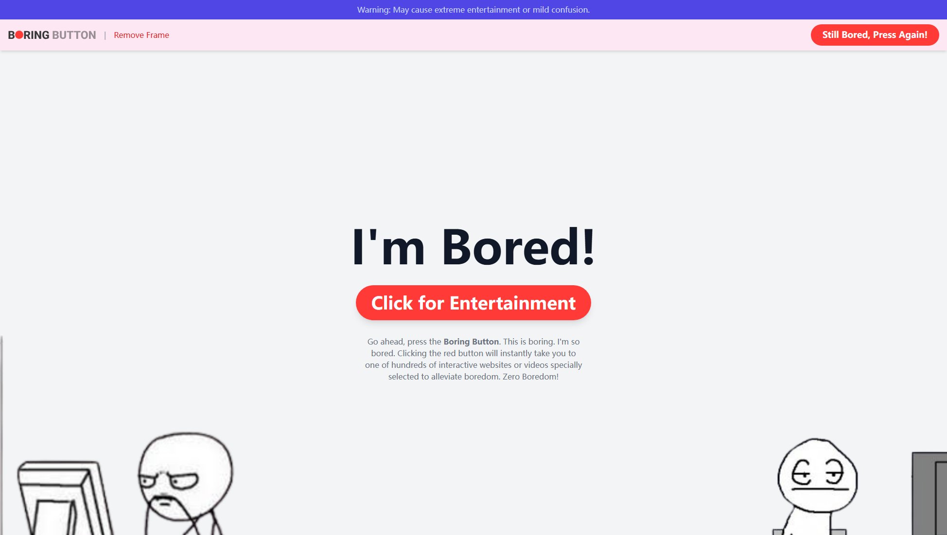 Boring Button Boring Button Interface & Screenshots